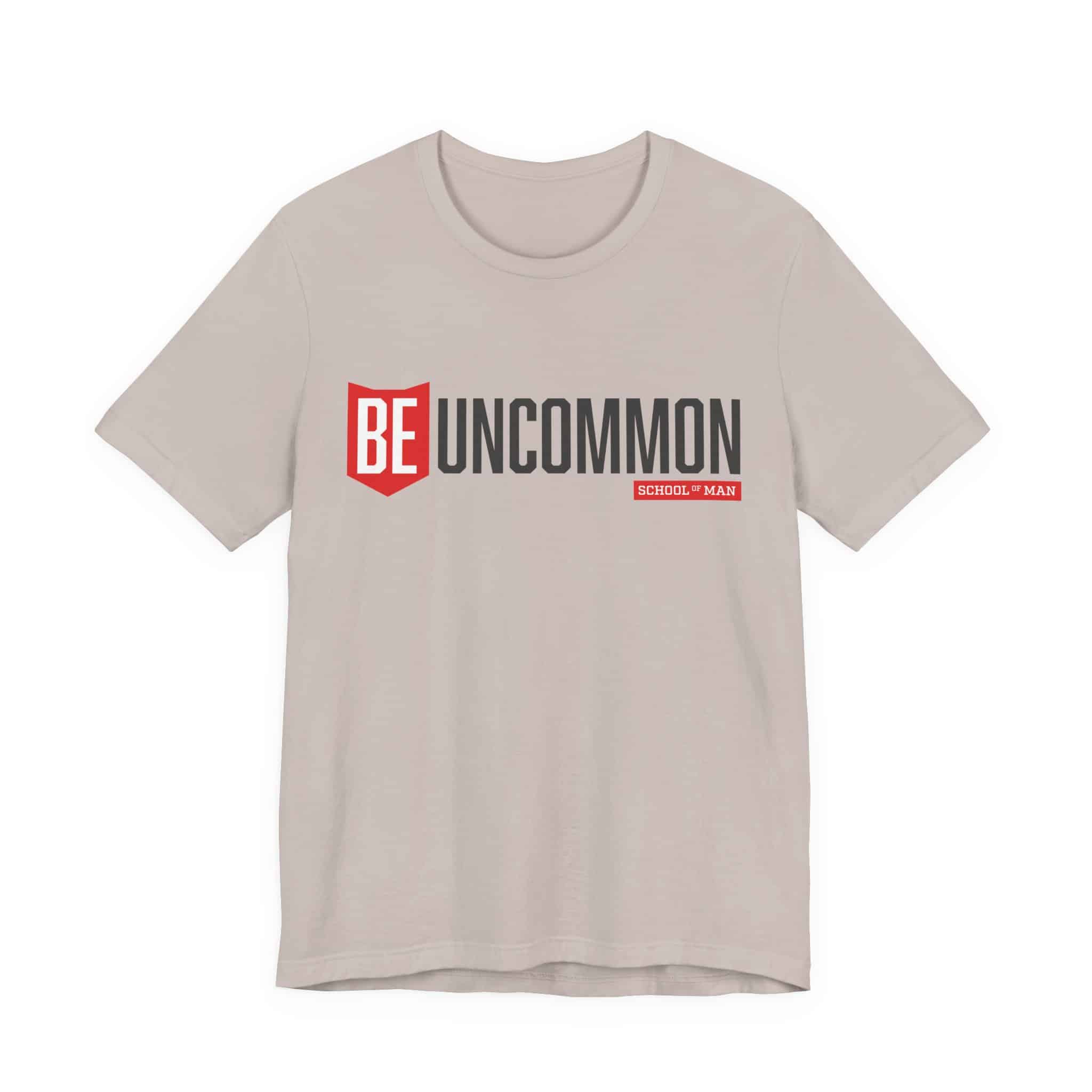 Be Uncommon graphic Tee | Motivational typography shirt, Red shield logo - Image 39