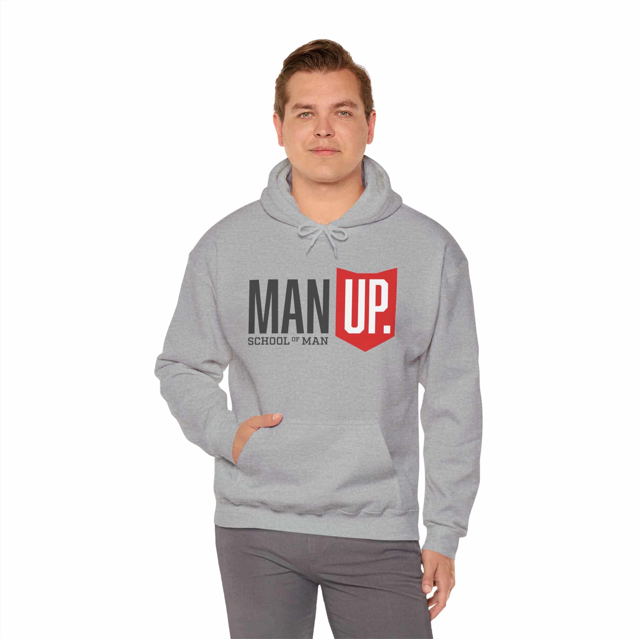 Man Up Hoodie - "Man Up" Motivational Pullover for Men - Image 17