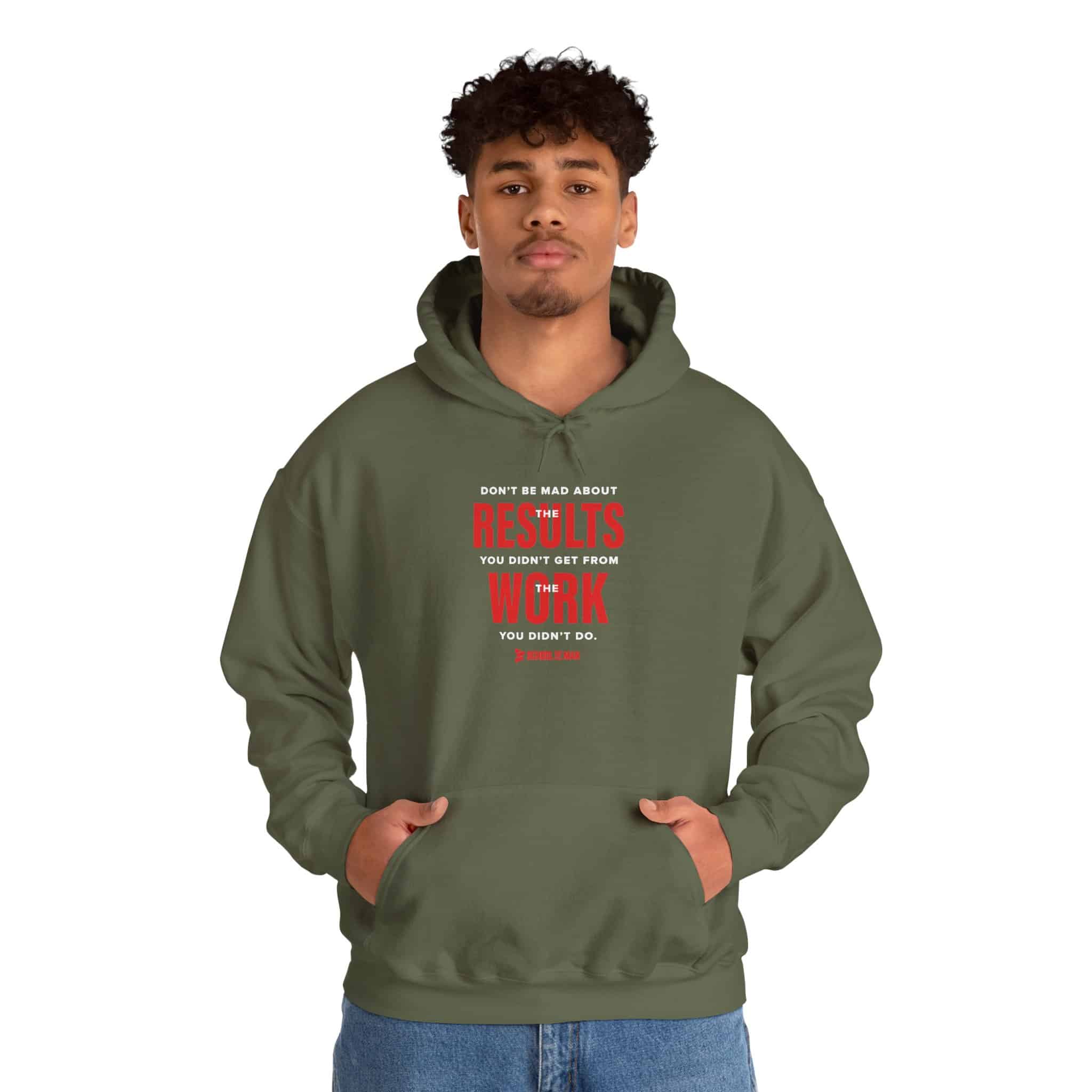 Results Over Excuses Hoodie — Motivational Work Quote Pullover - Image 18