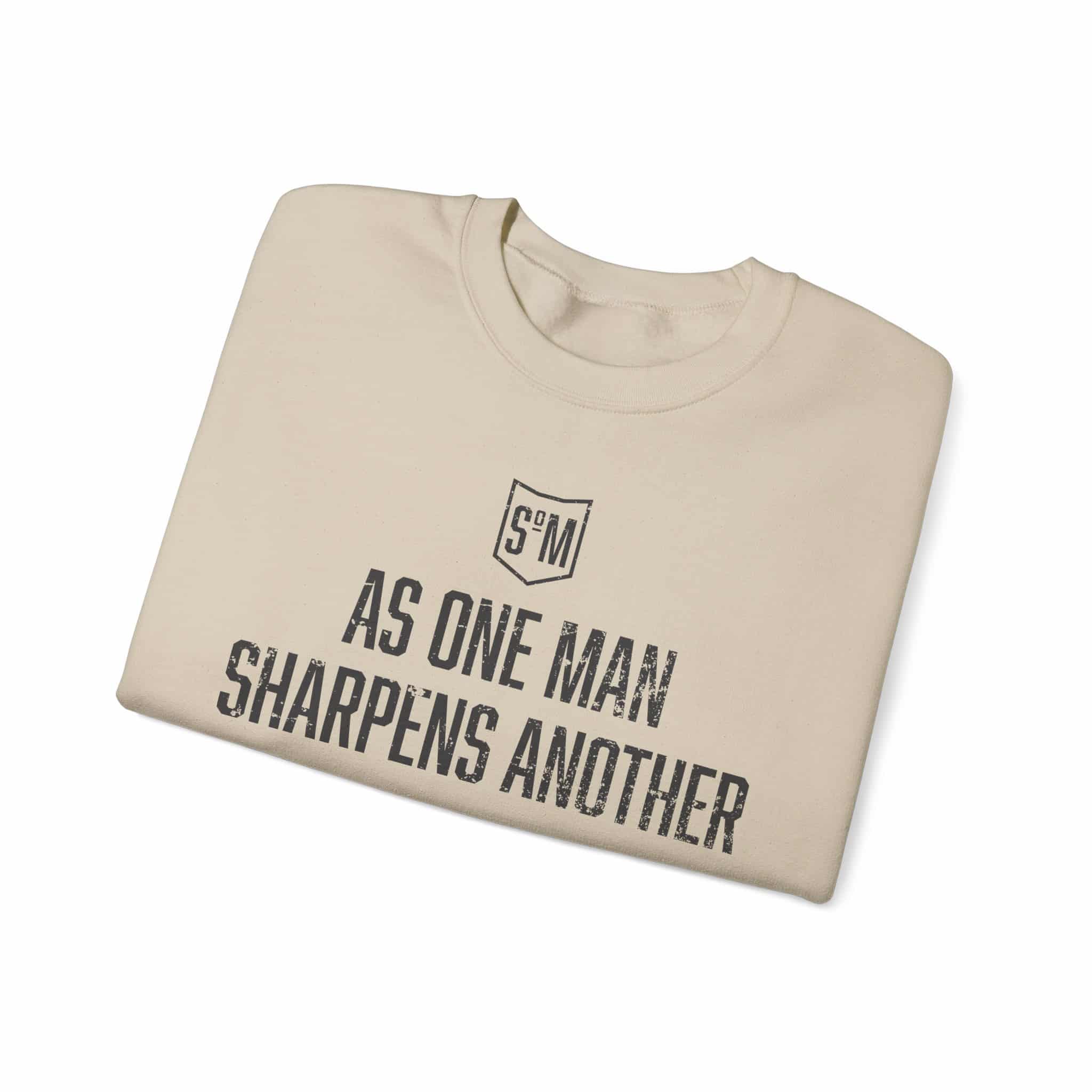 Crewneck Sweatshirt — “As One Man Sharpens Another” Minimal Christian Inspirational Crew - Image 15