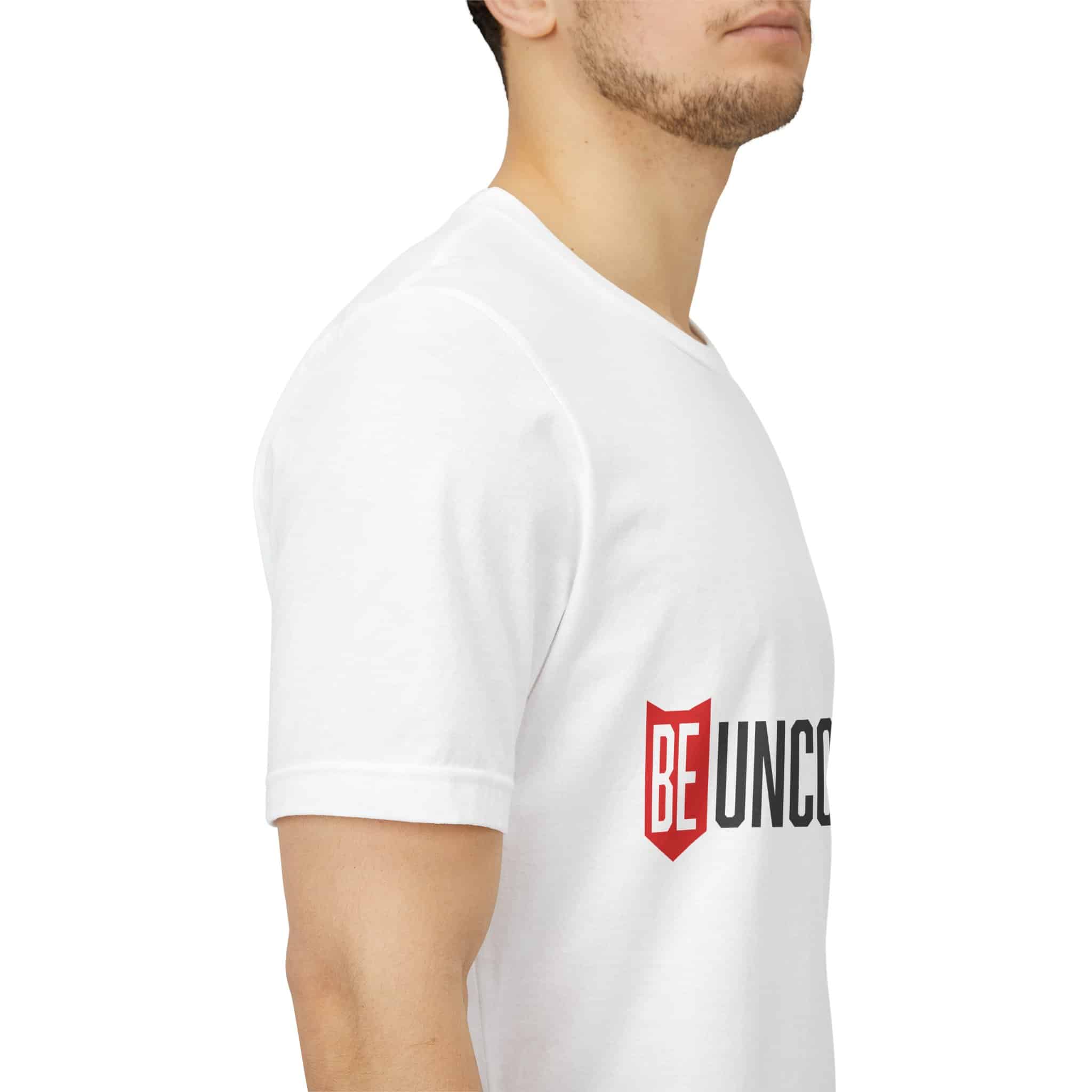 Be Uncommon graphic Tee | Motivational typography shirt, Red shield logo - Image 5
