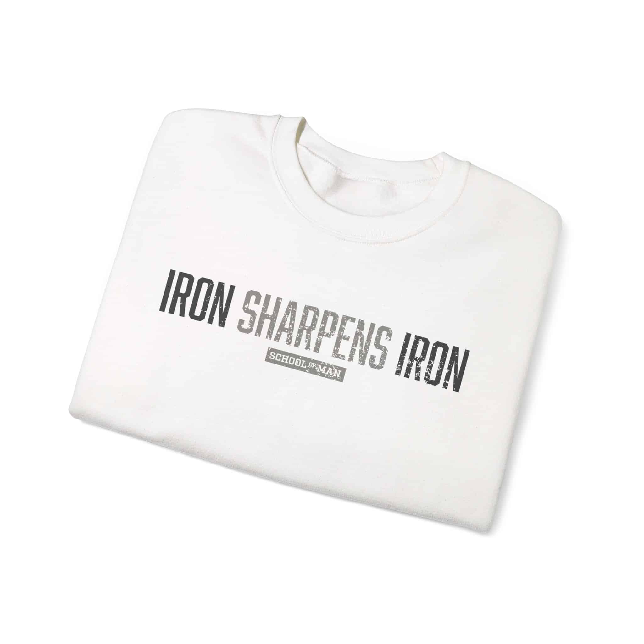 Crewneck Sweatshirt — "Iron Sharpens Iron" Motivational Pullover - Image 3
