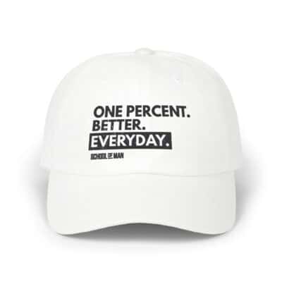 One Percent Better Every Day Dad Cap — Motivational Embroidered Baseball Hat