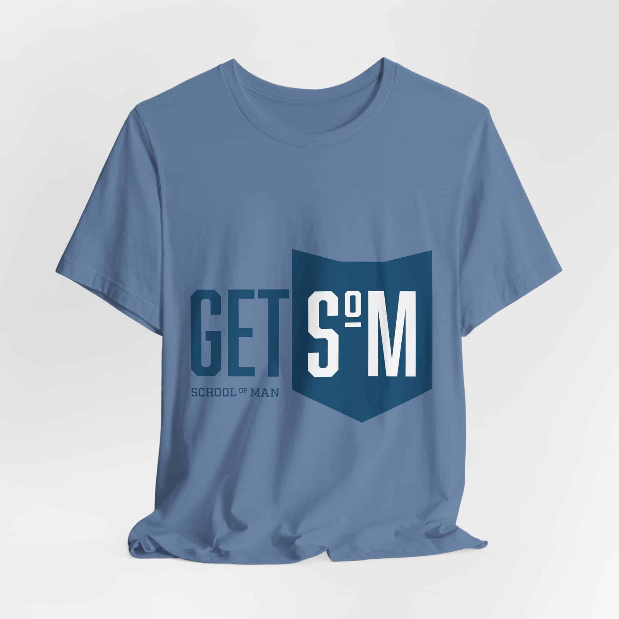 Get Some Shield logo T-Shirt | Retro Typographic School Man Tee - Image 48
