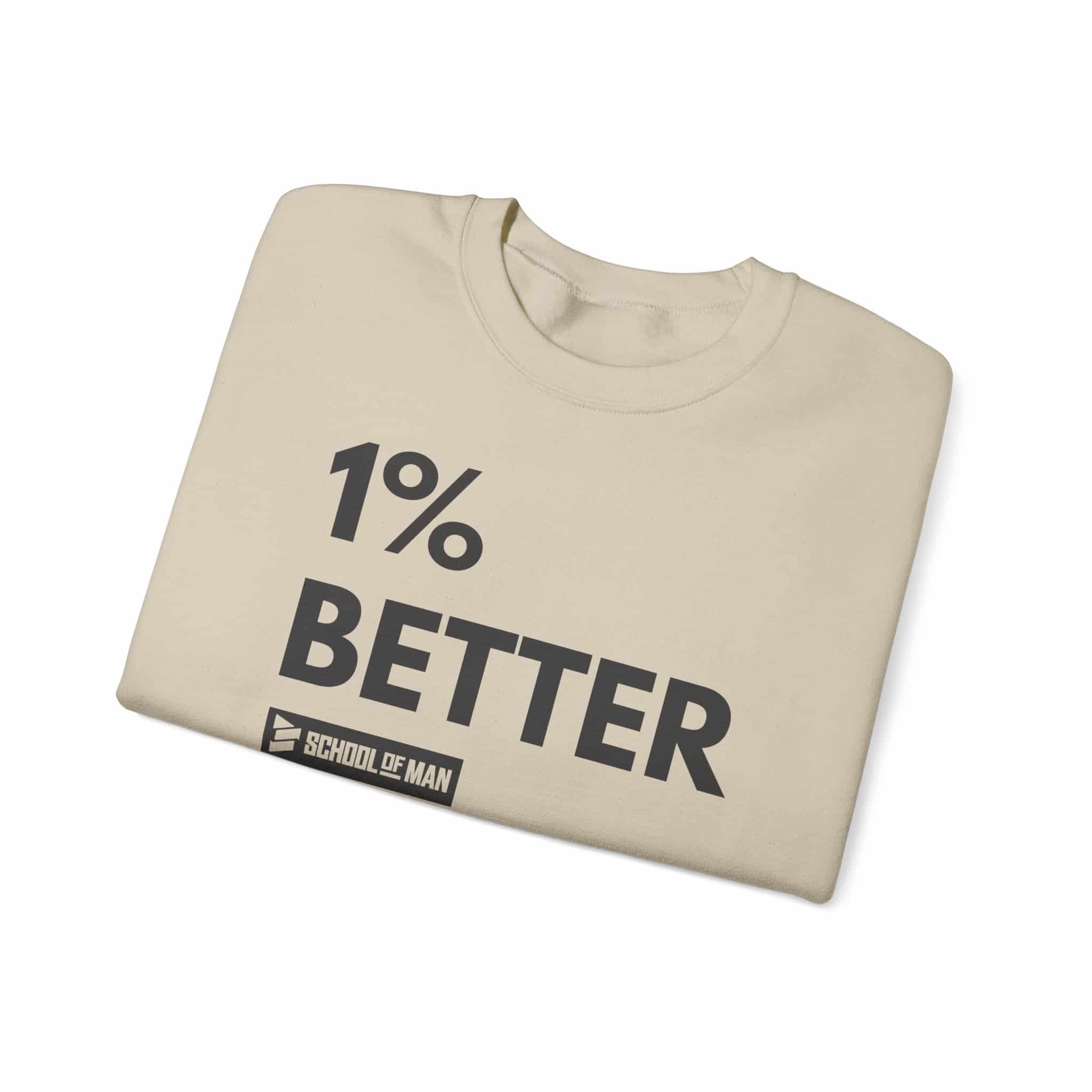 1% Better Crewneck Sweatshirt – Motivational Fitness Pullover - Image 15