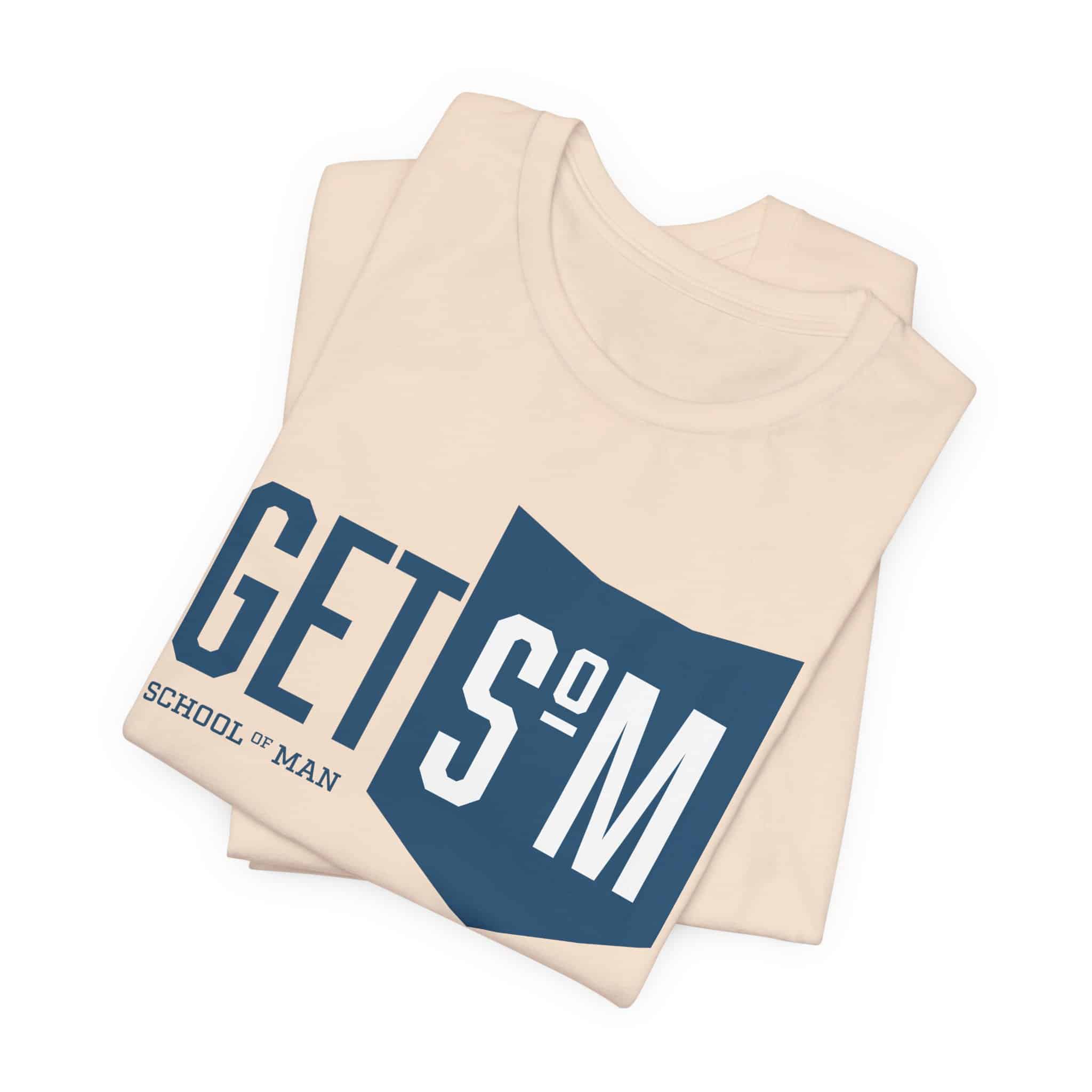 Get Some Shield logo T-Shirt | Retro Typographic School Man Tee - Image 19