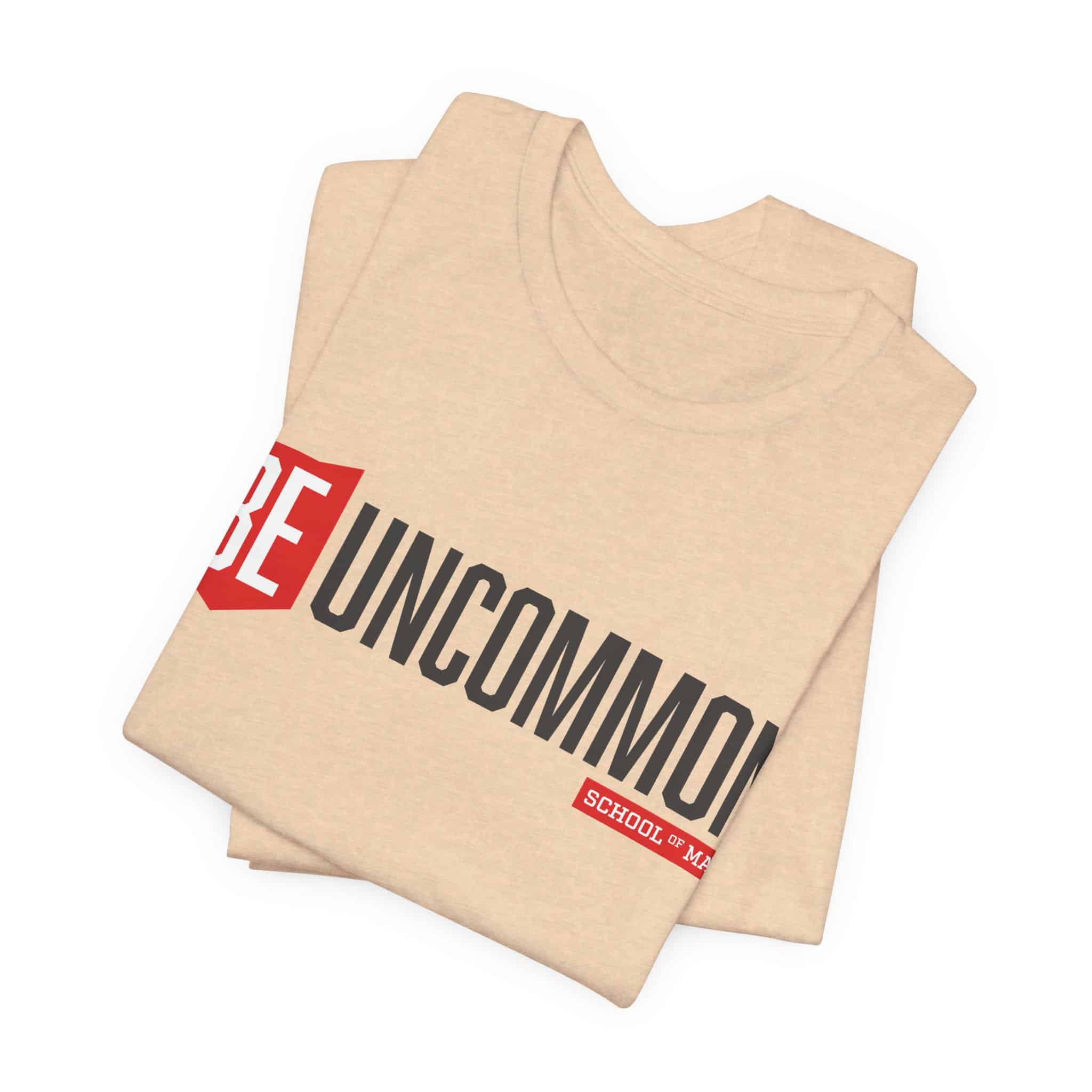 Be Uncommon graphic Tee | Motivational typography shirt, Red shield logo - Image 33
