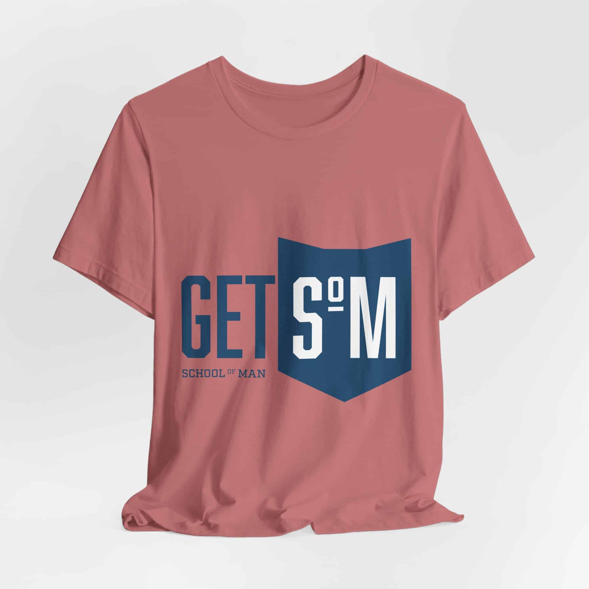 Get Some Shield logo T-Shirt | Retro Typographic School Man Tee - Image 12