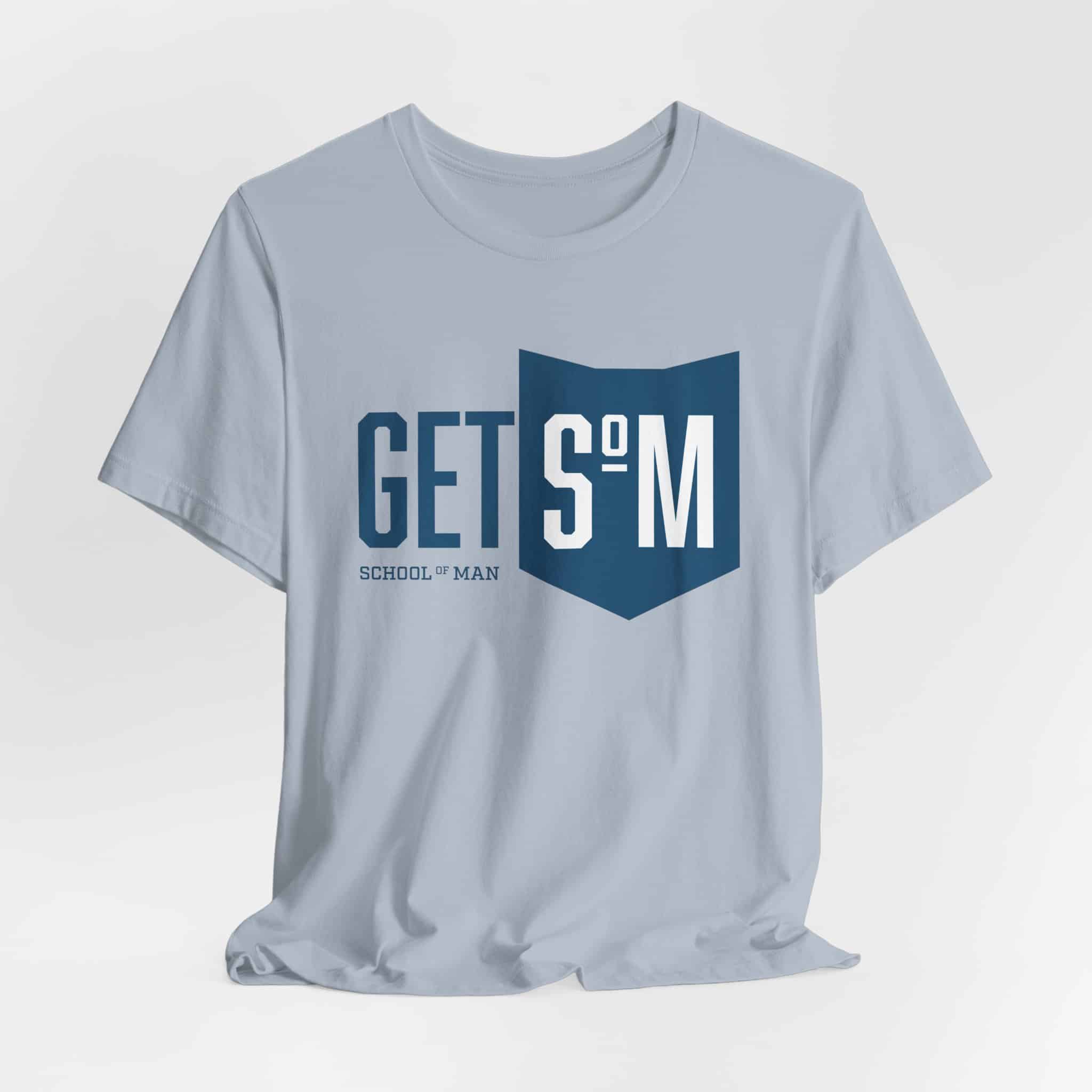 Get Some Shield logo T-Shirt | Retro Typographic School Man Tee - Image 32