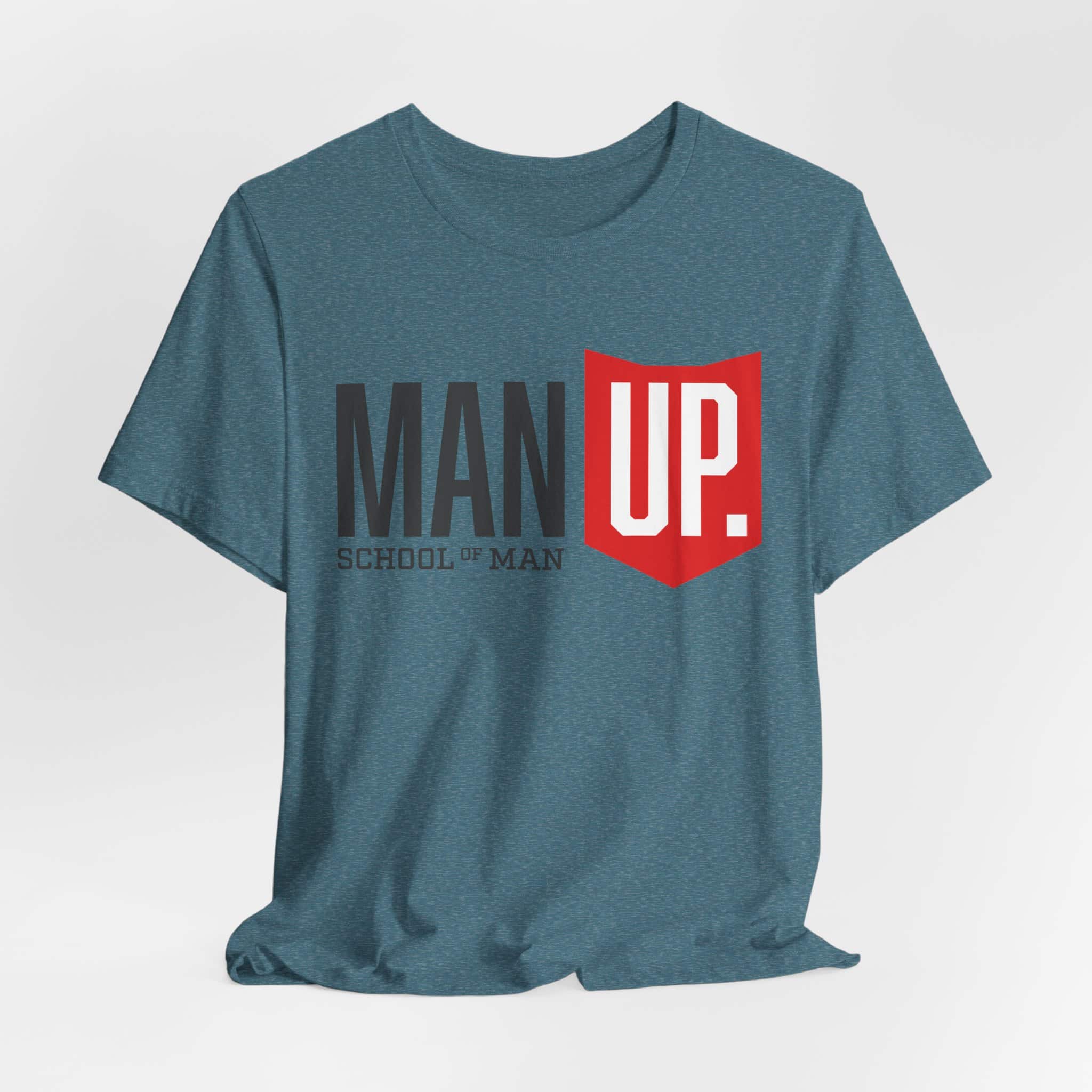 Man Up Shield logo T-Shirt | School of Man graphic tee - Image 51