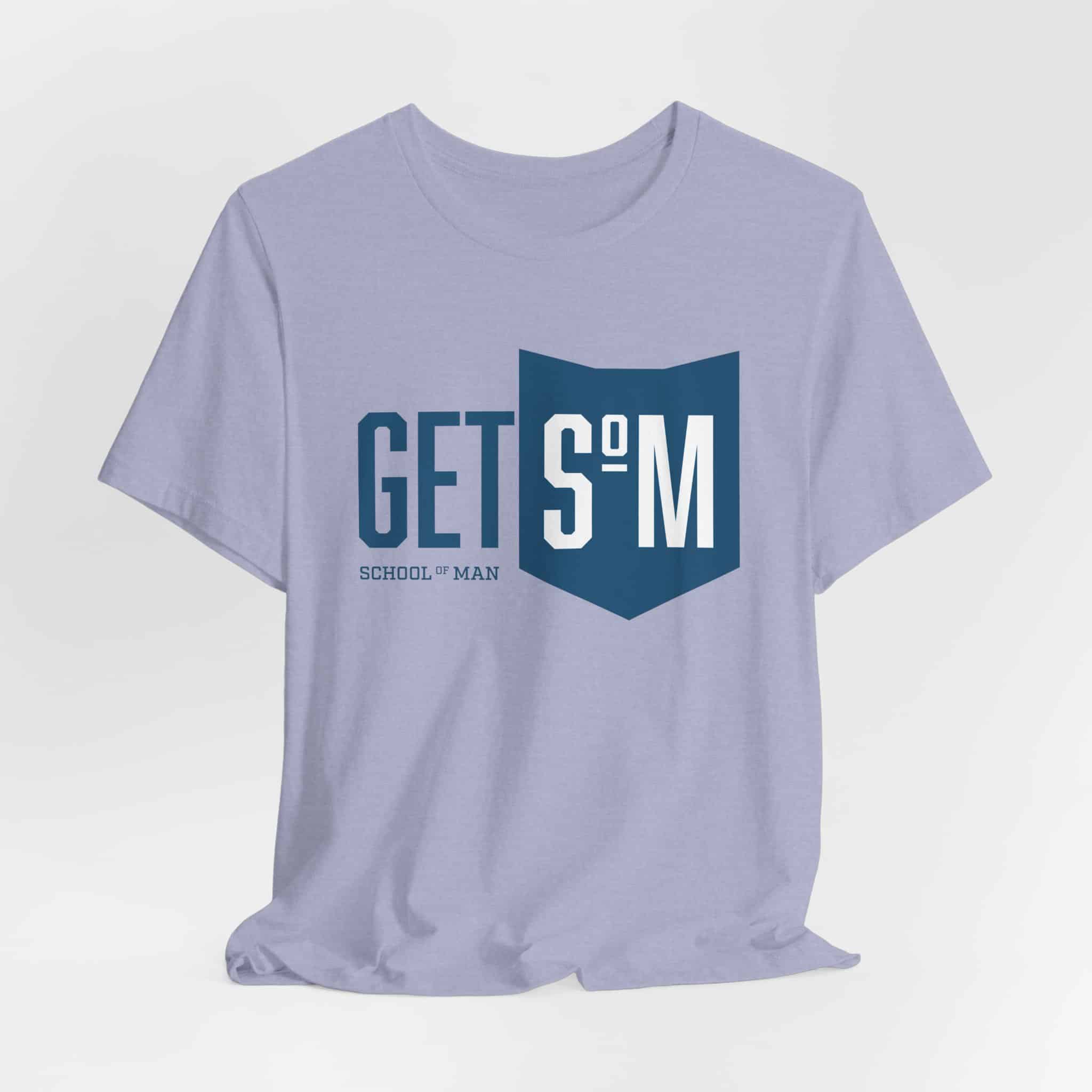 Get Some Shield logo T-Shirt | Retro Typographic School Man Tee - Image 40