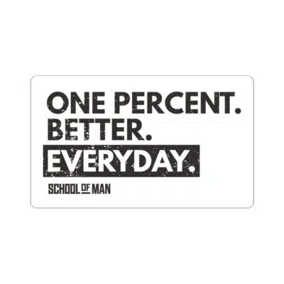 One Percent Better Everyday Sticker — Motivational Kiss-Cut Laptop Decal