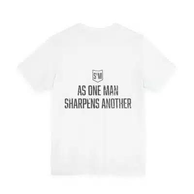 Iron Sharpens Iron tee | 'As One Man Sharpens Another' motivational shirt