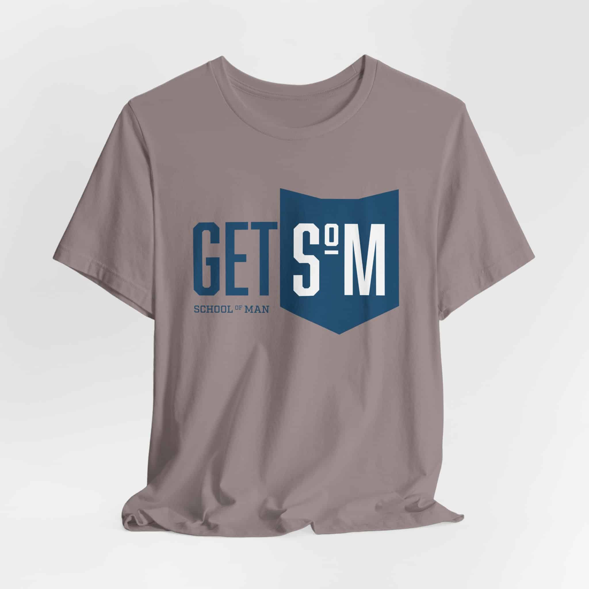 Get Some Shield logo T-Shirt | Retro Typographic School Man Tee - Image 16