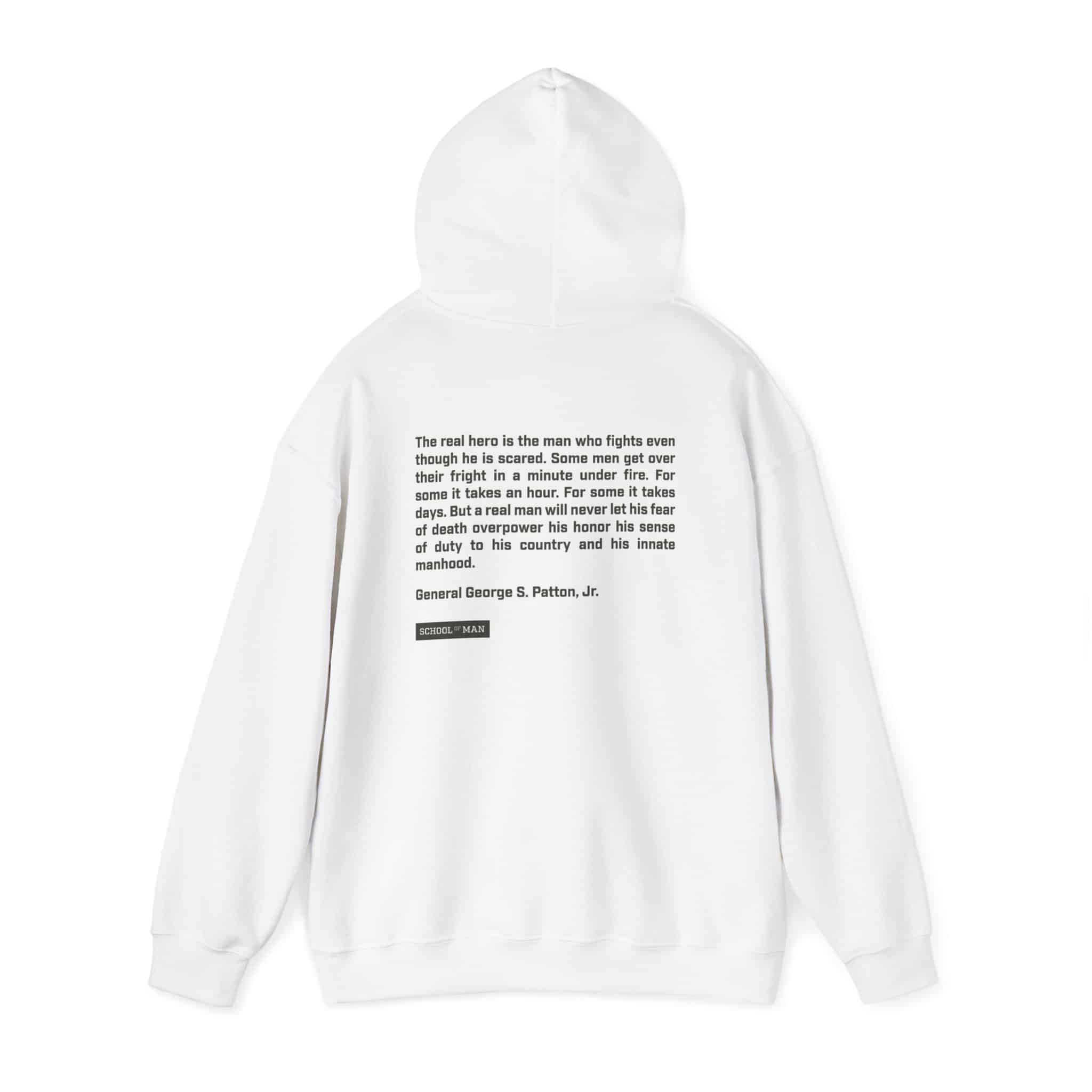 Veterans A Day Shield Hoodie — '22' Military Tribute Pullover with Inspirational Back Quote - Image 3