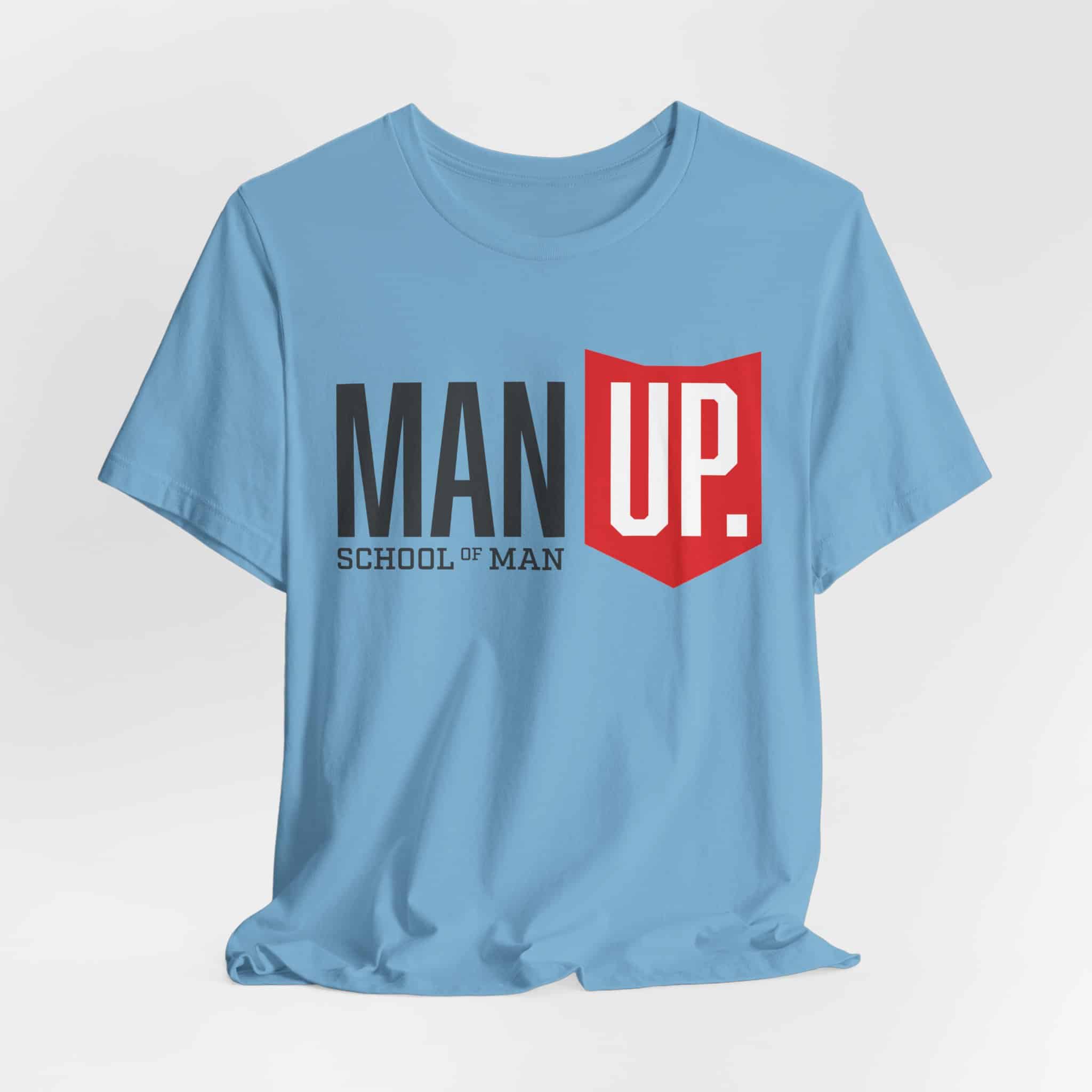 Man Up Shield logo T-Shirt | School of Man graphic tee - Image 43