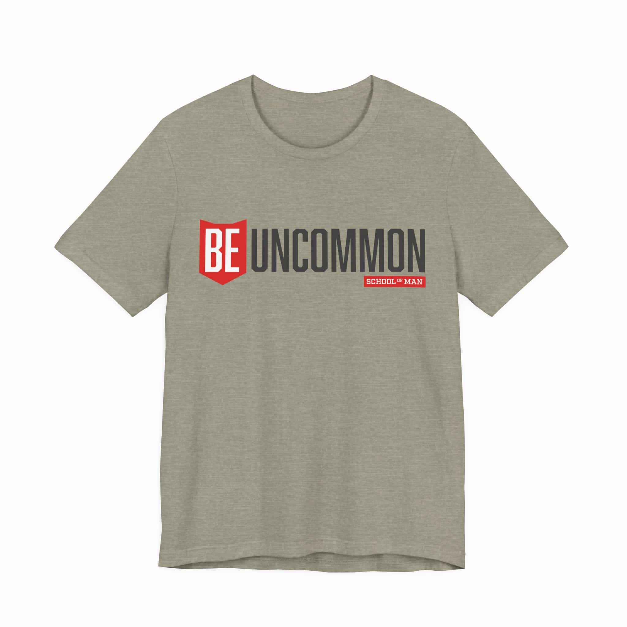 Be Uncommon graphic Tee | Motivational typography shirt, Red shield logo - Image 35