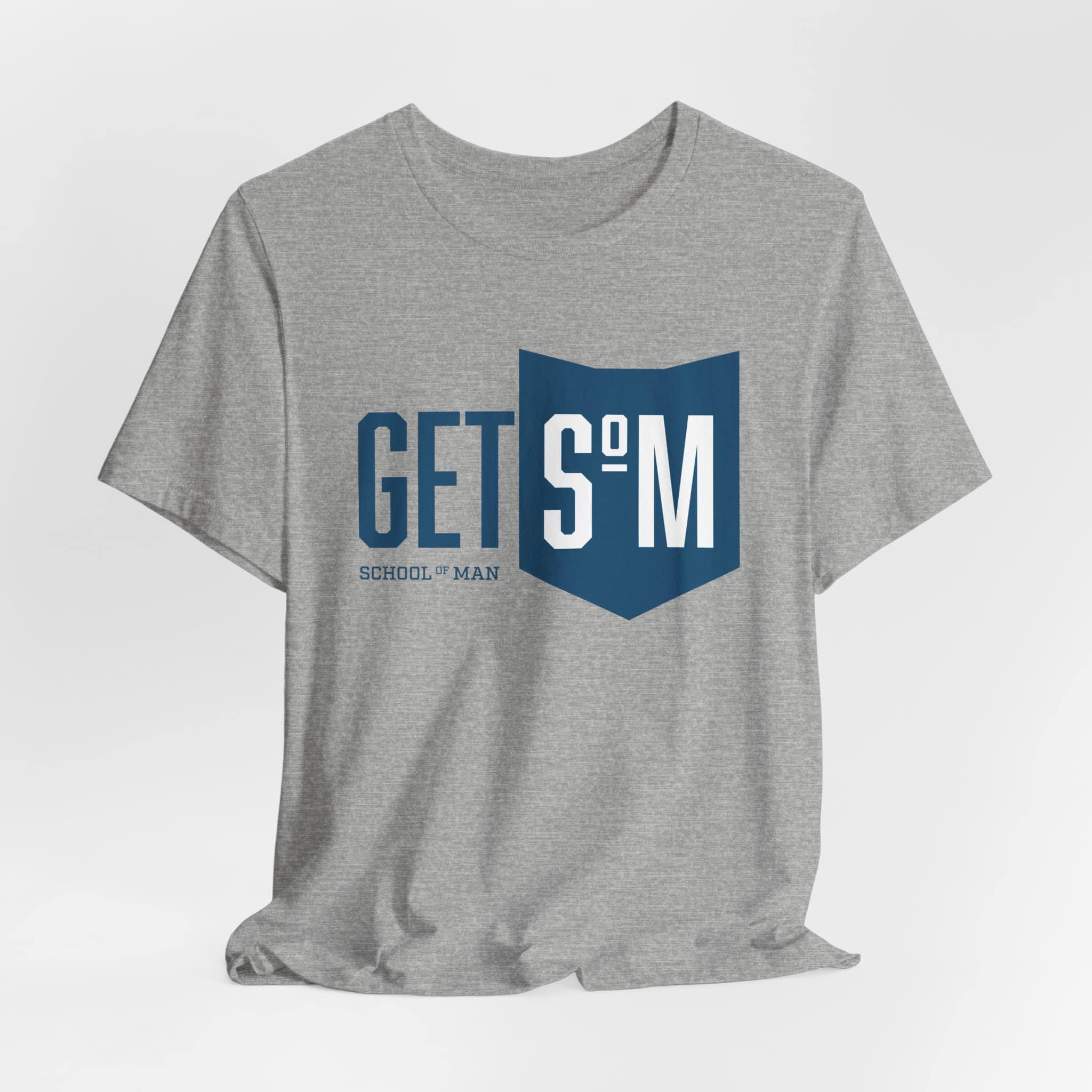 Get Some Shield logo T-Shirt | Retro Typographic School Man Tee - Image 36