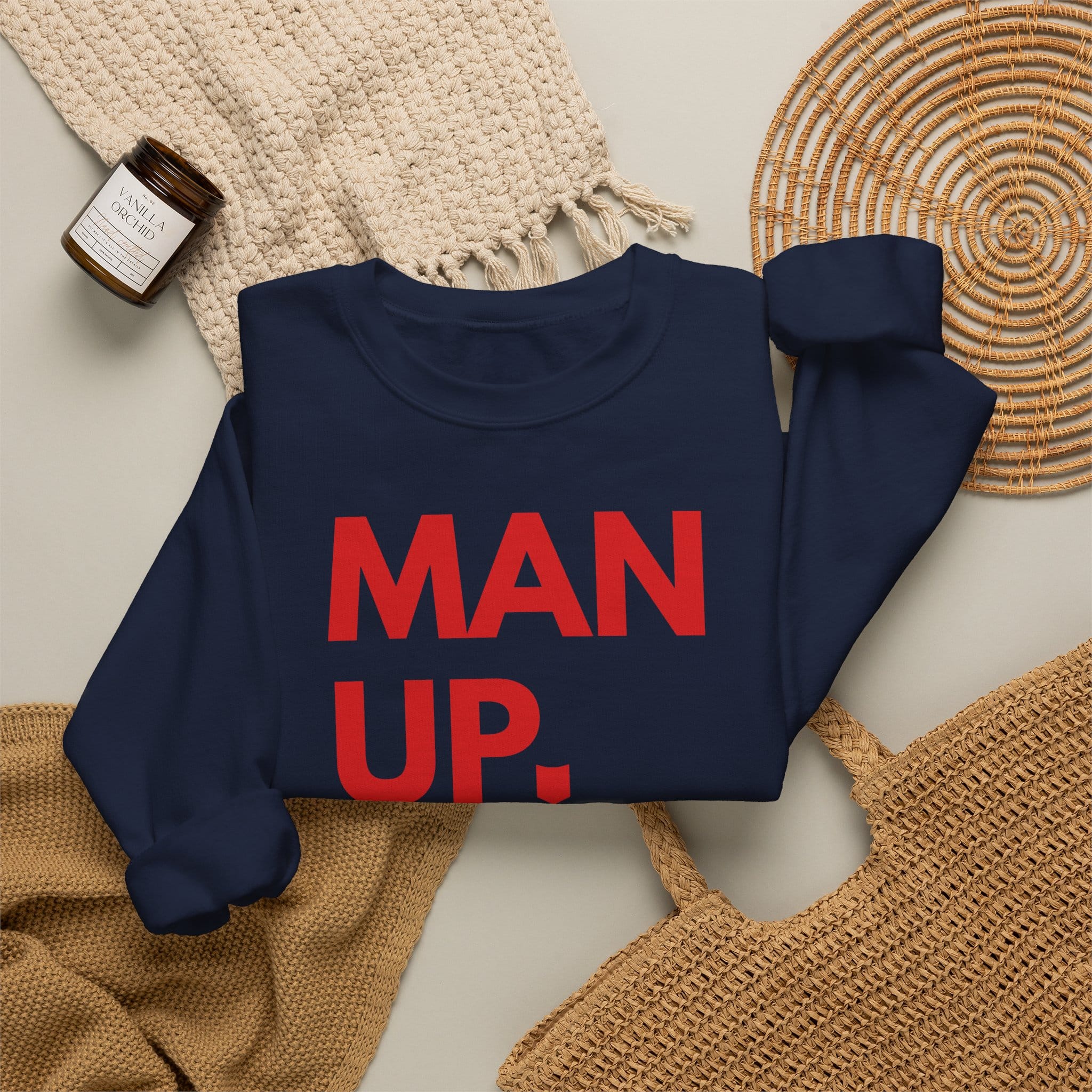 Man Up Crewneck Sweatshirt – School of Man Graphic Pullover - Image 22