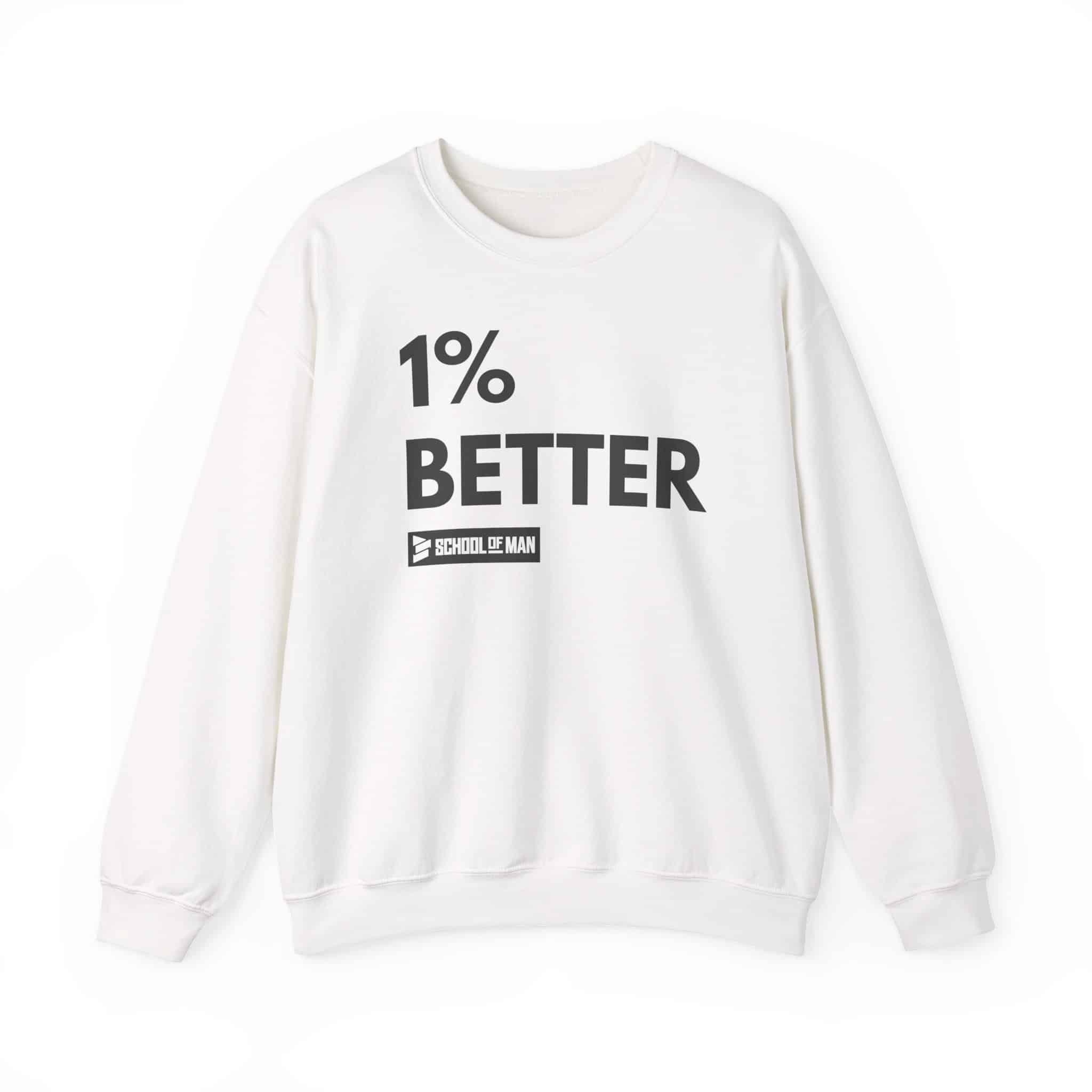 1% Better Crewneck Sweatshirt – Motivational Fitness Pullover
