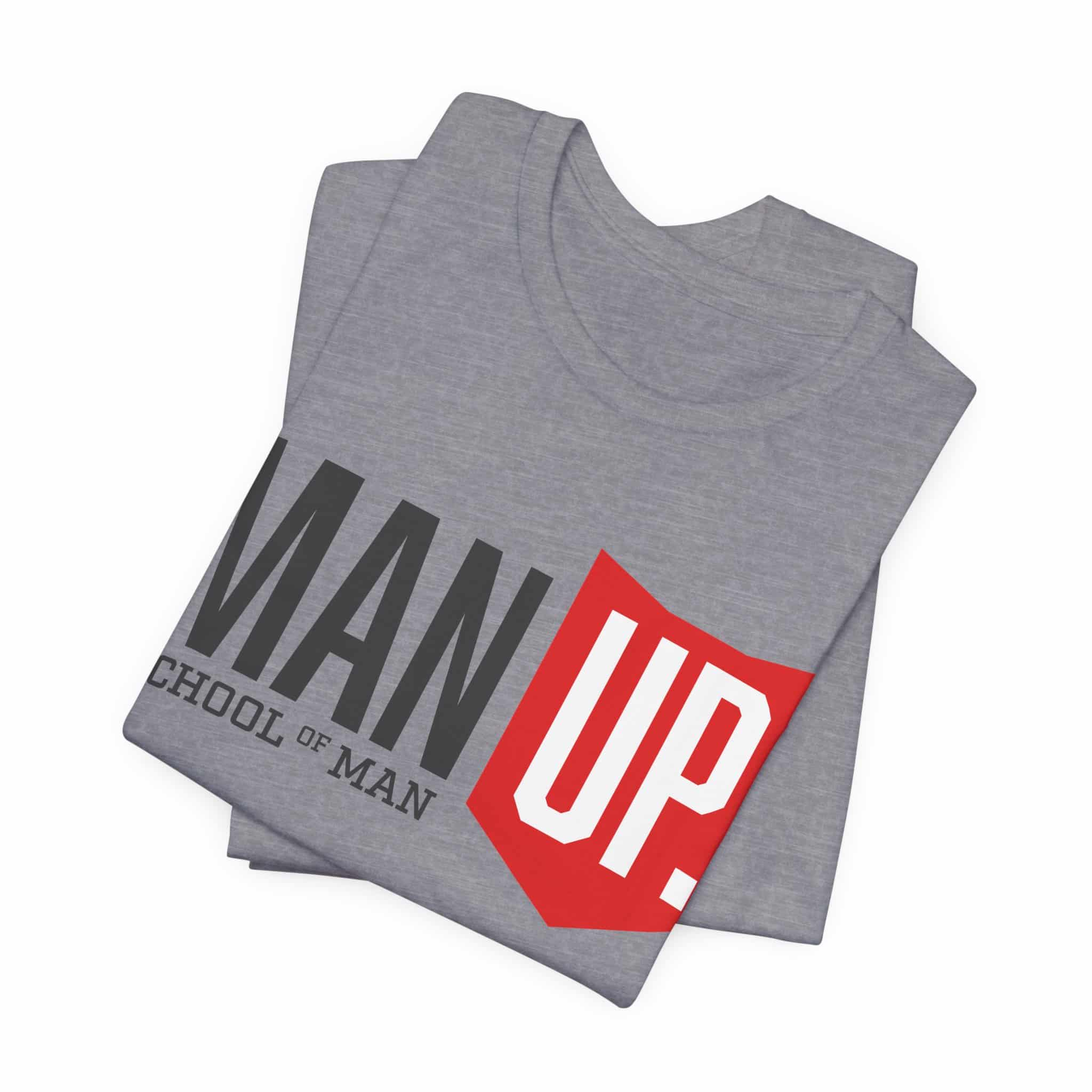Man Up Shield logo T-Shirt | School of Man graphic tee - Image 46