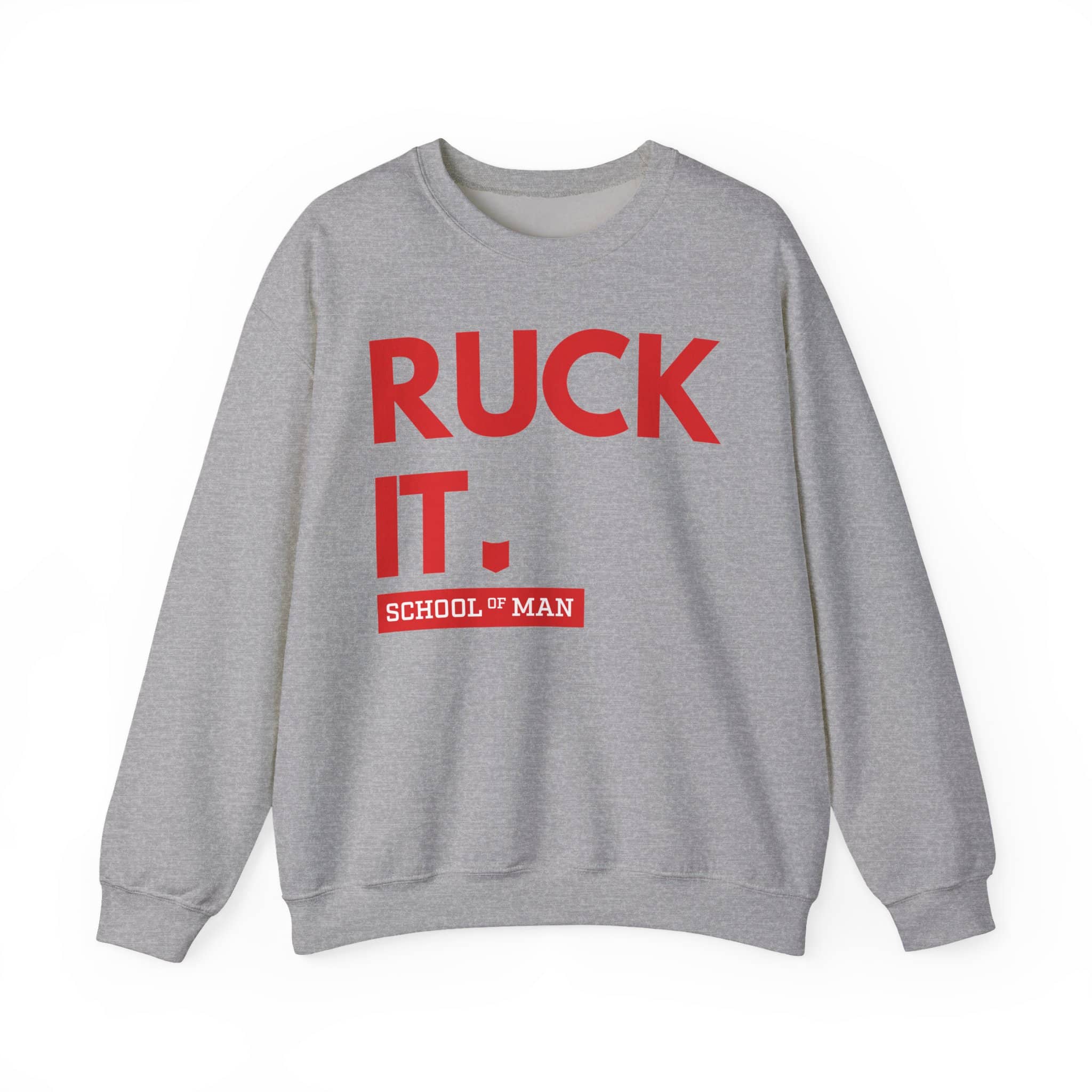 Ruck It Crewneck Sweatshirt — "Ruck It" Bold Red Graphic - Image 25