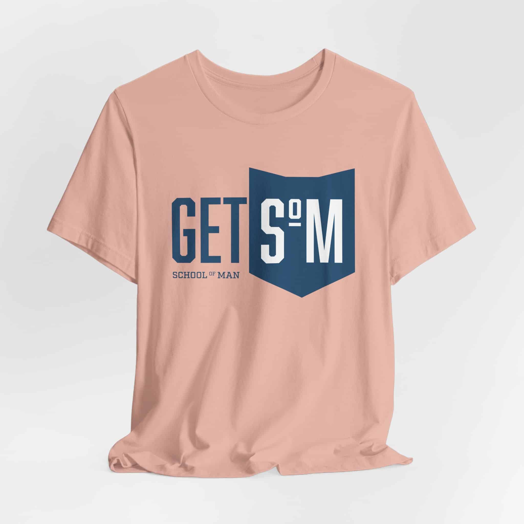 Get Some Shield logo T-Shirt | Retro Typographic School Man Tee - Image 8