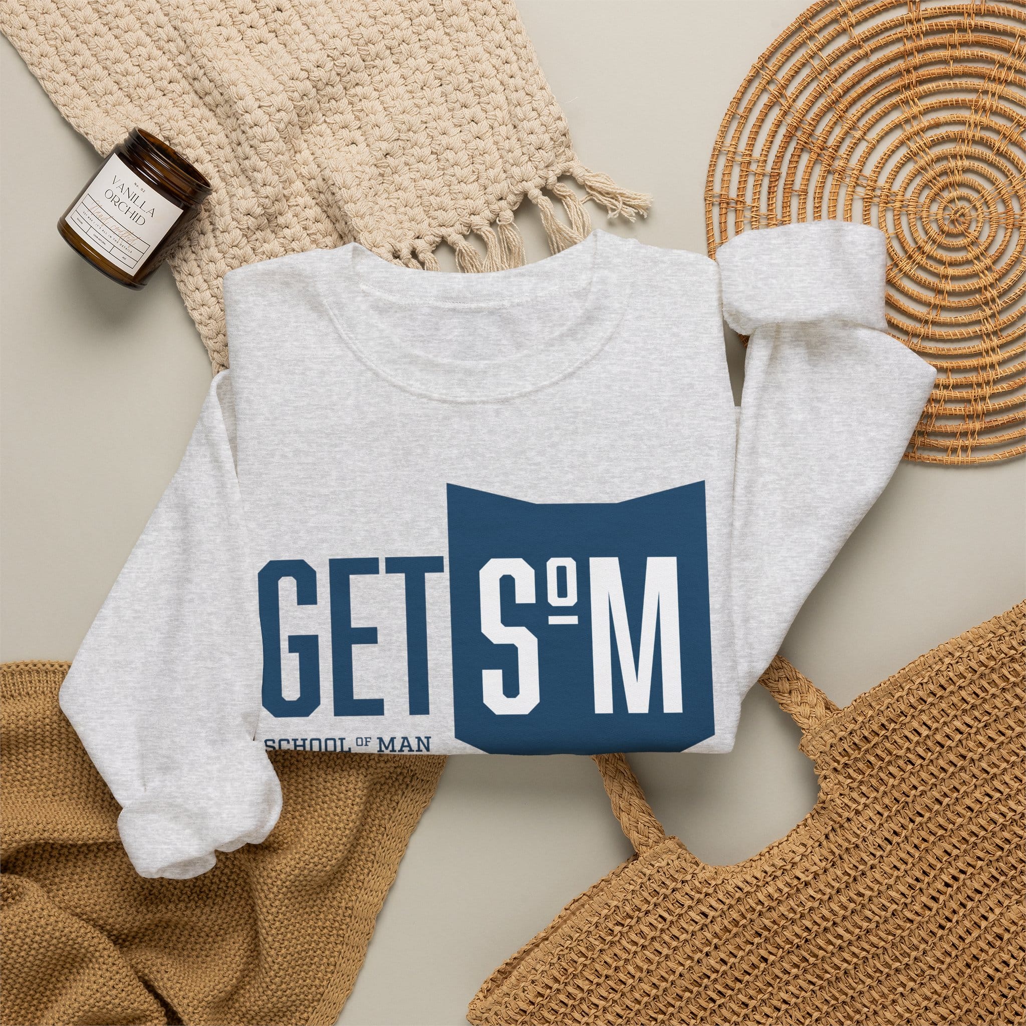 Get S&M Shield Crewneck Sweatshirt — School of Man Graphic Pullover - Image 10