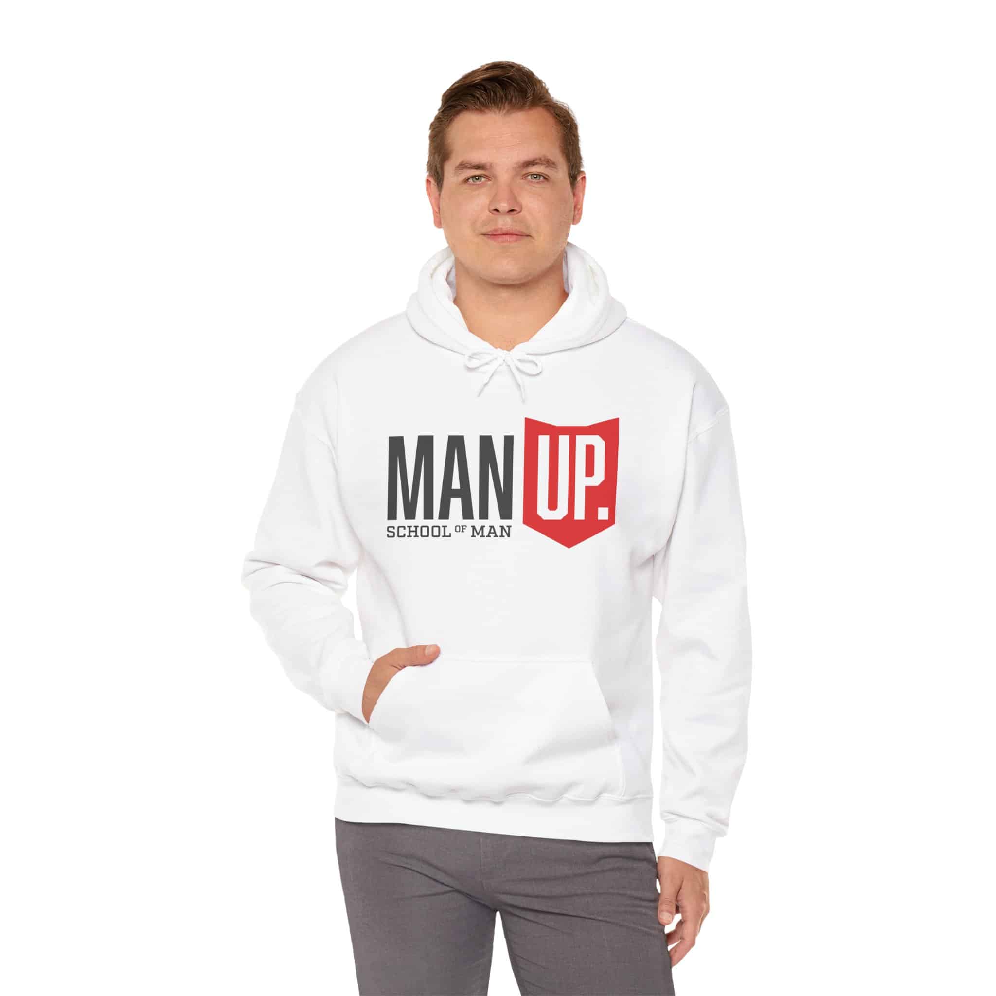Man Up Hoodie - "Man Up" Motivational Pullover for Men - Image 5