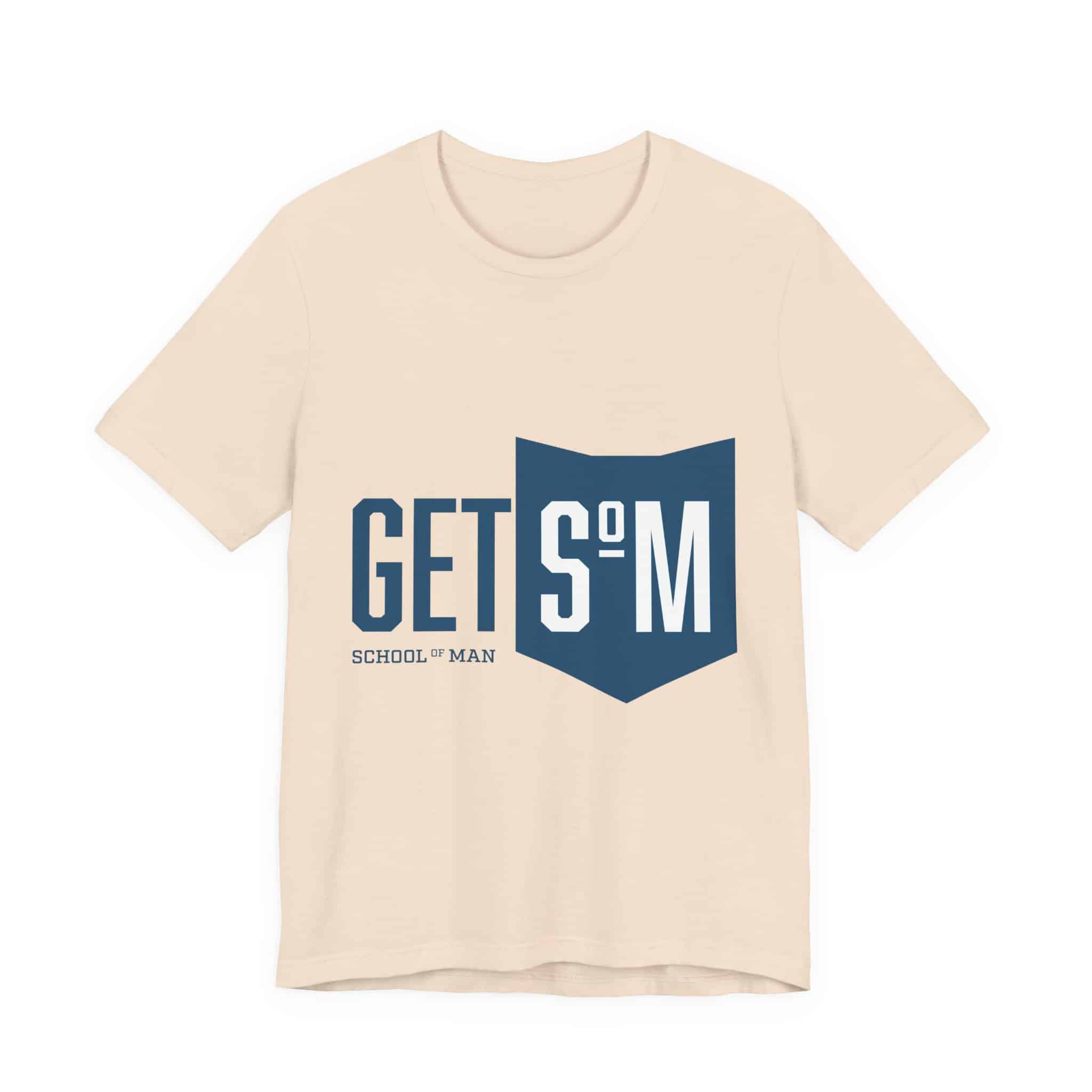 Get Some Shield logo T-Shirt | Retro Typographic School Man Tee - Image 17