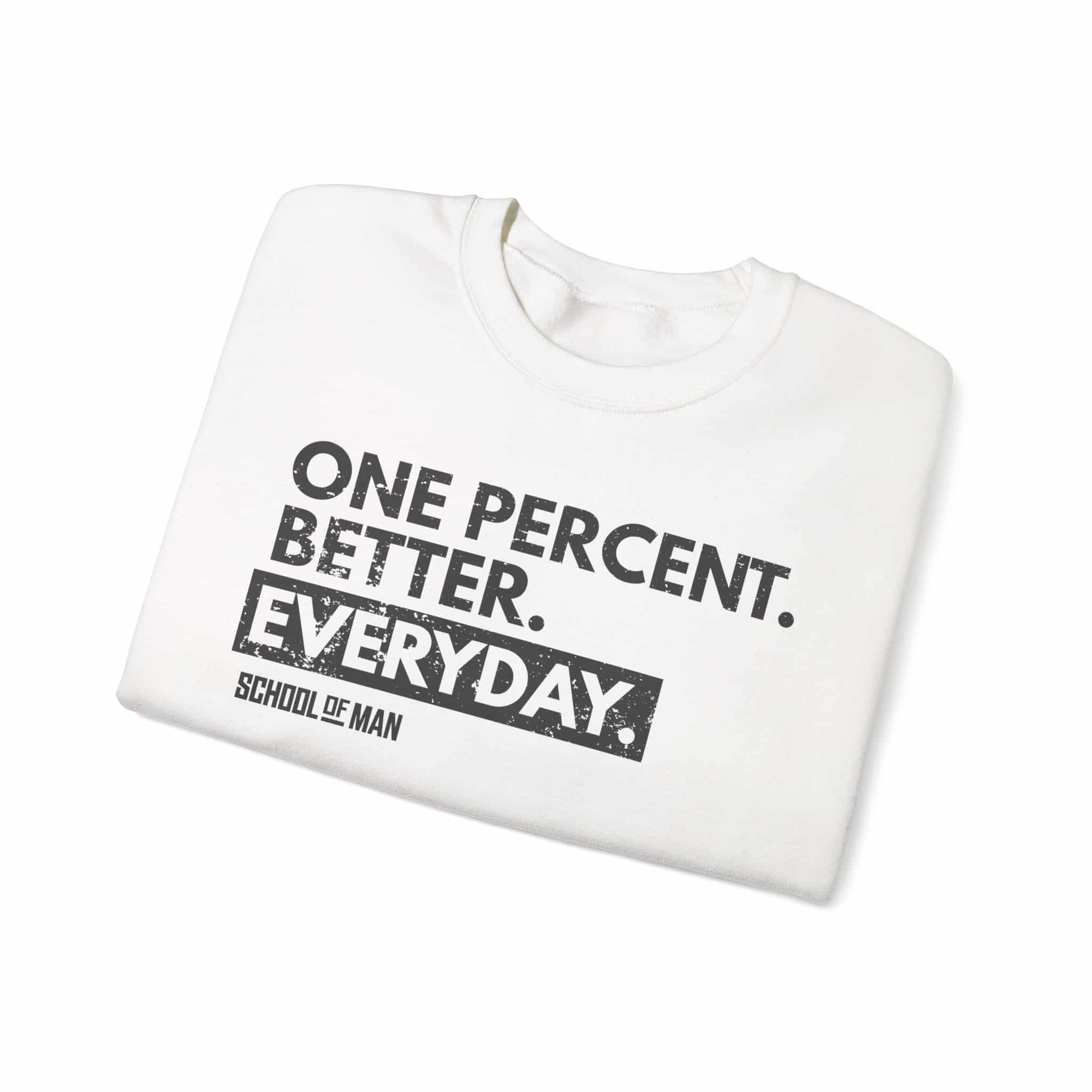 Motivational Crewneck Sweatshirt — "One Percent. Better. Everyday." - Image 3