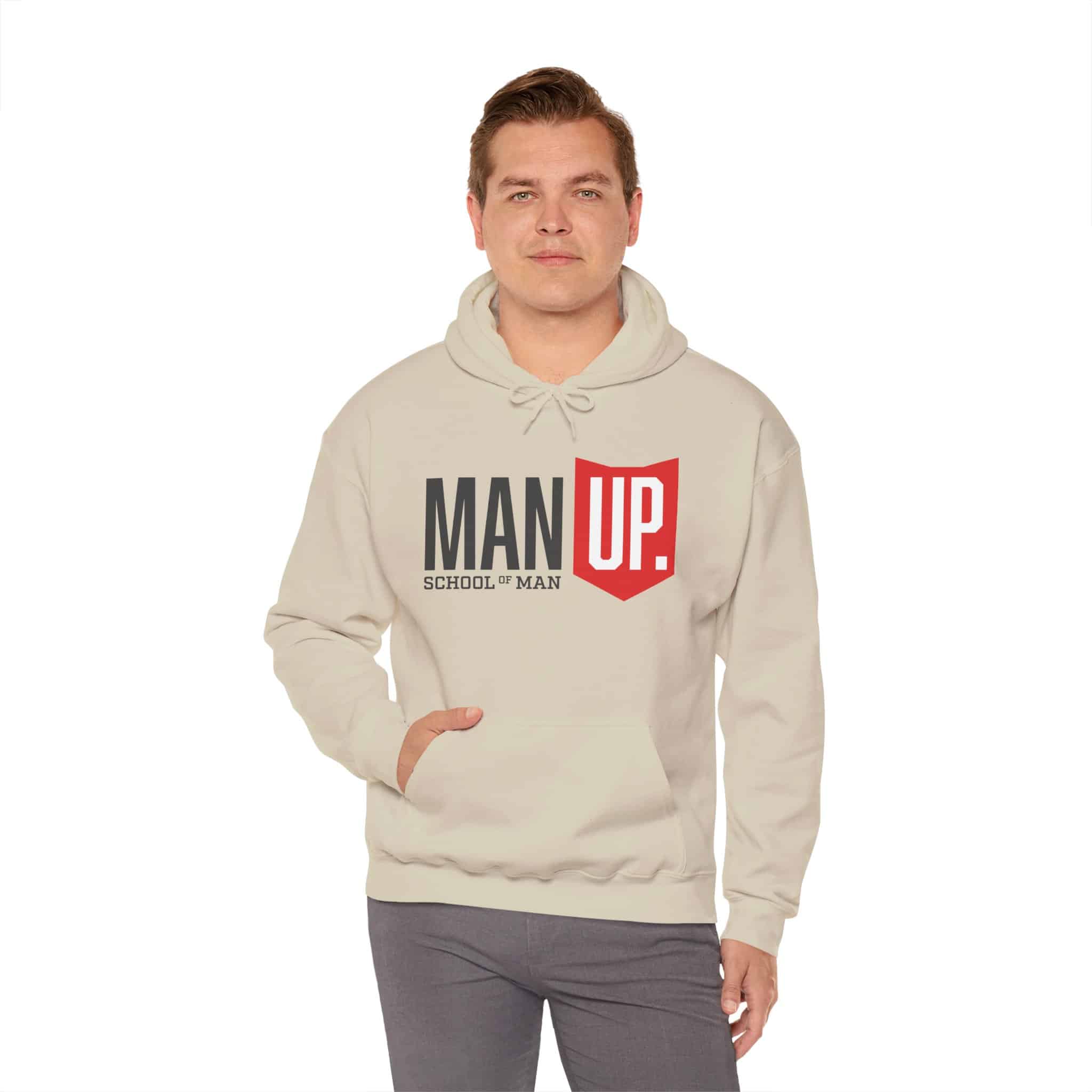 Man Up Hoodie - "Man Up" Motivational Pullover for Men - Image 11