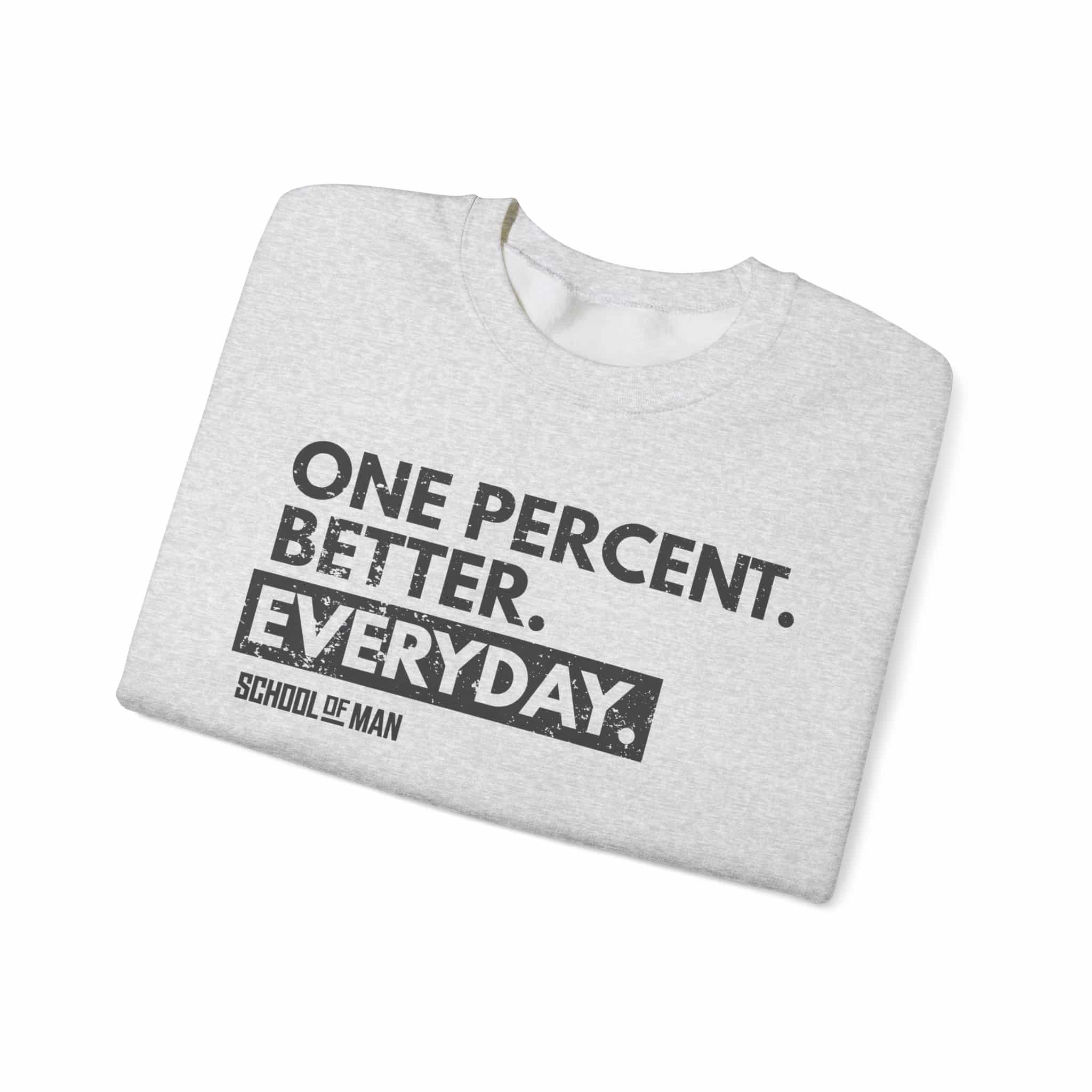 Motivational Crewneck Sweatshirt — "One Percent. Better. Everyday." - Image 9