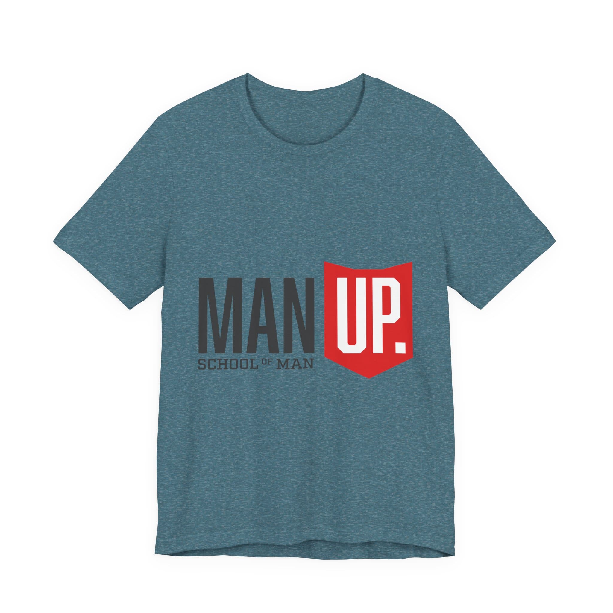 Man Up Shield logo T-Shirt | School of Man graphic tee - Image 48