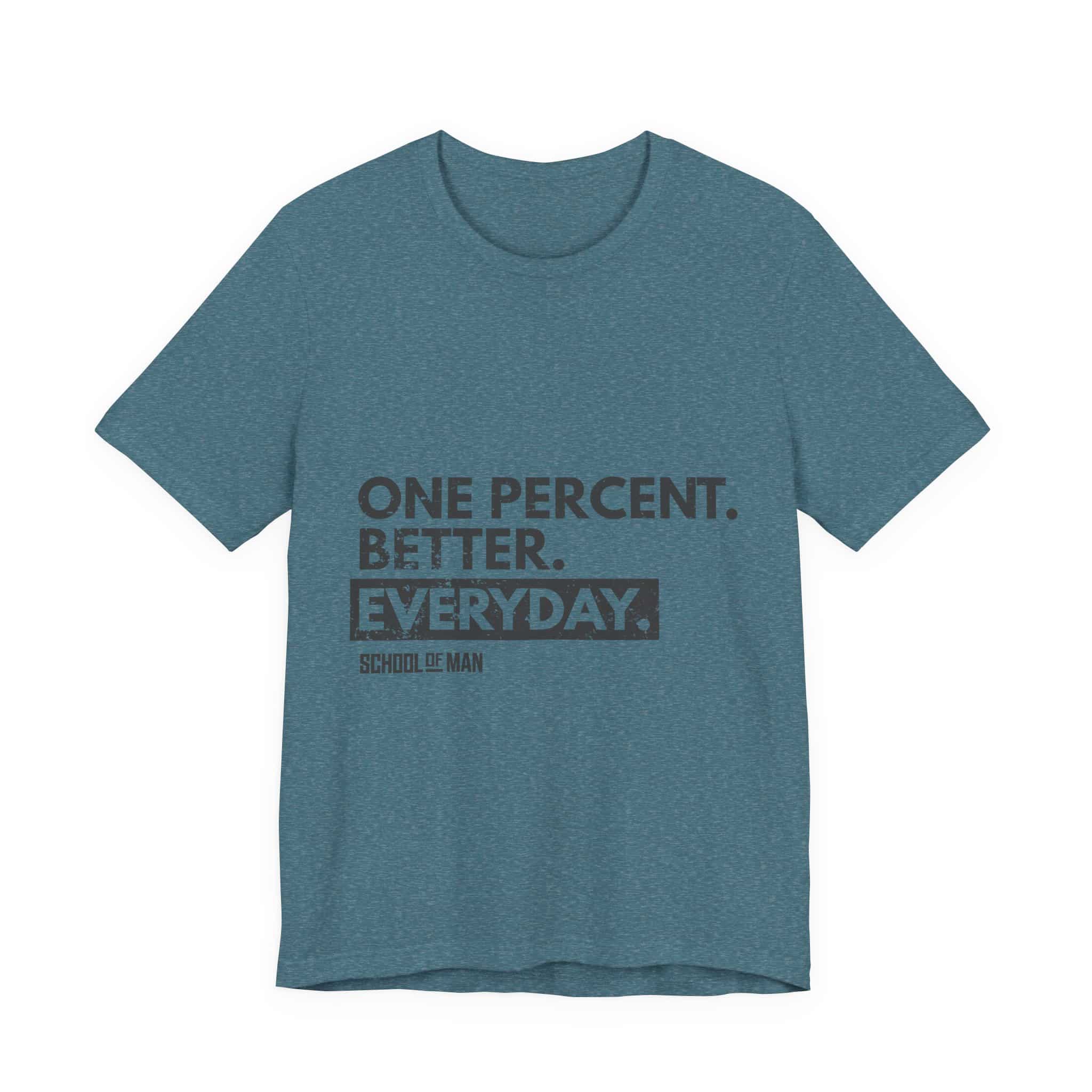 One Percent Better Everyday T-Shirt | Motivational Quote Tee - Image 45