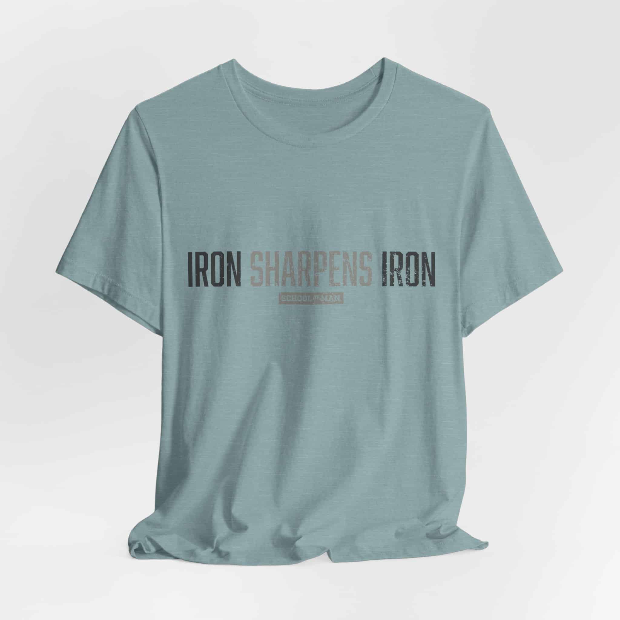 Iron Sharpens Iron T-Shirt | As One Man Sharpens Another, Faith-Based Tee - Image 32