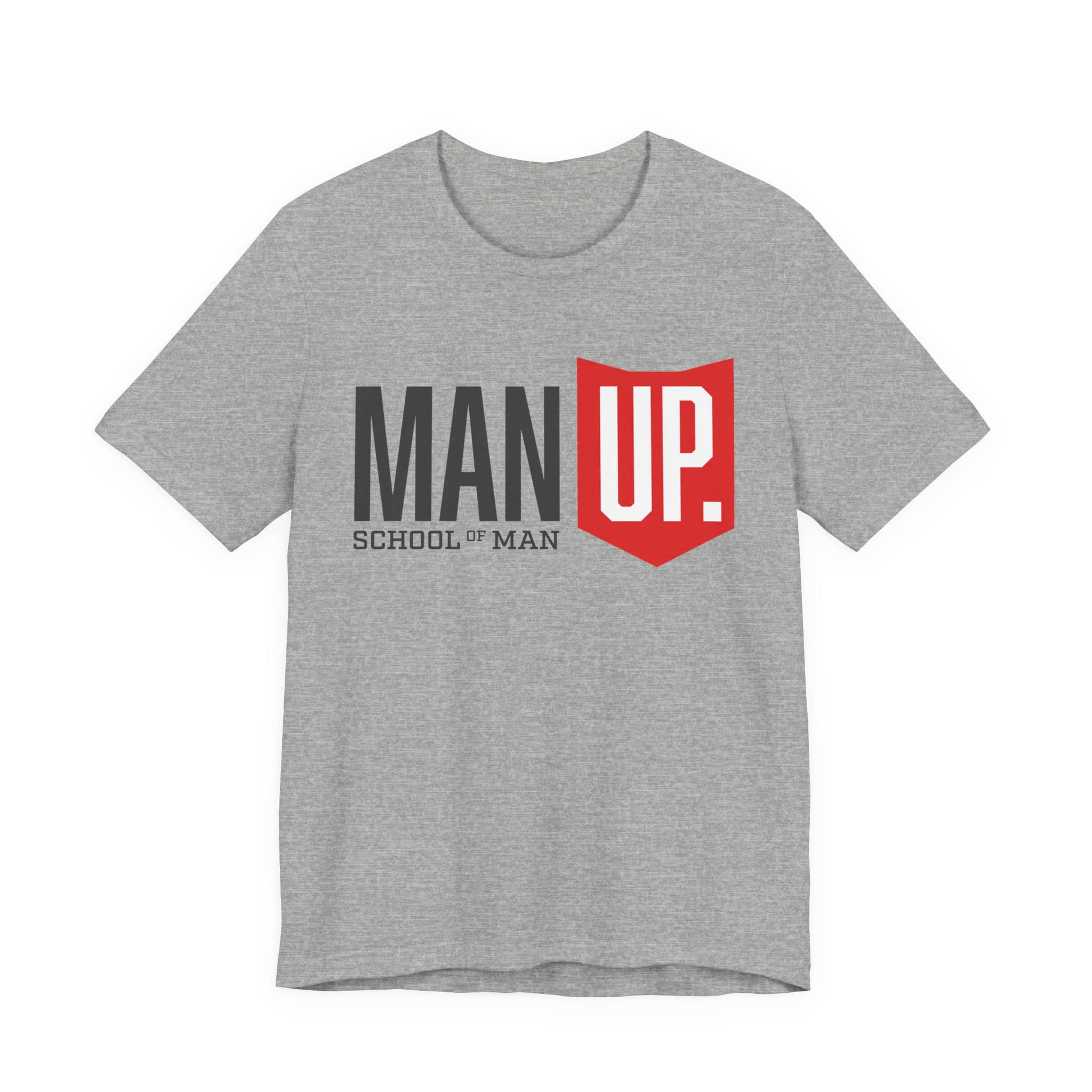 Man Up Shield logo T-Shirt | School of Man graphic tee - Image 32