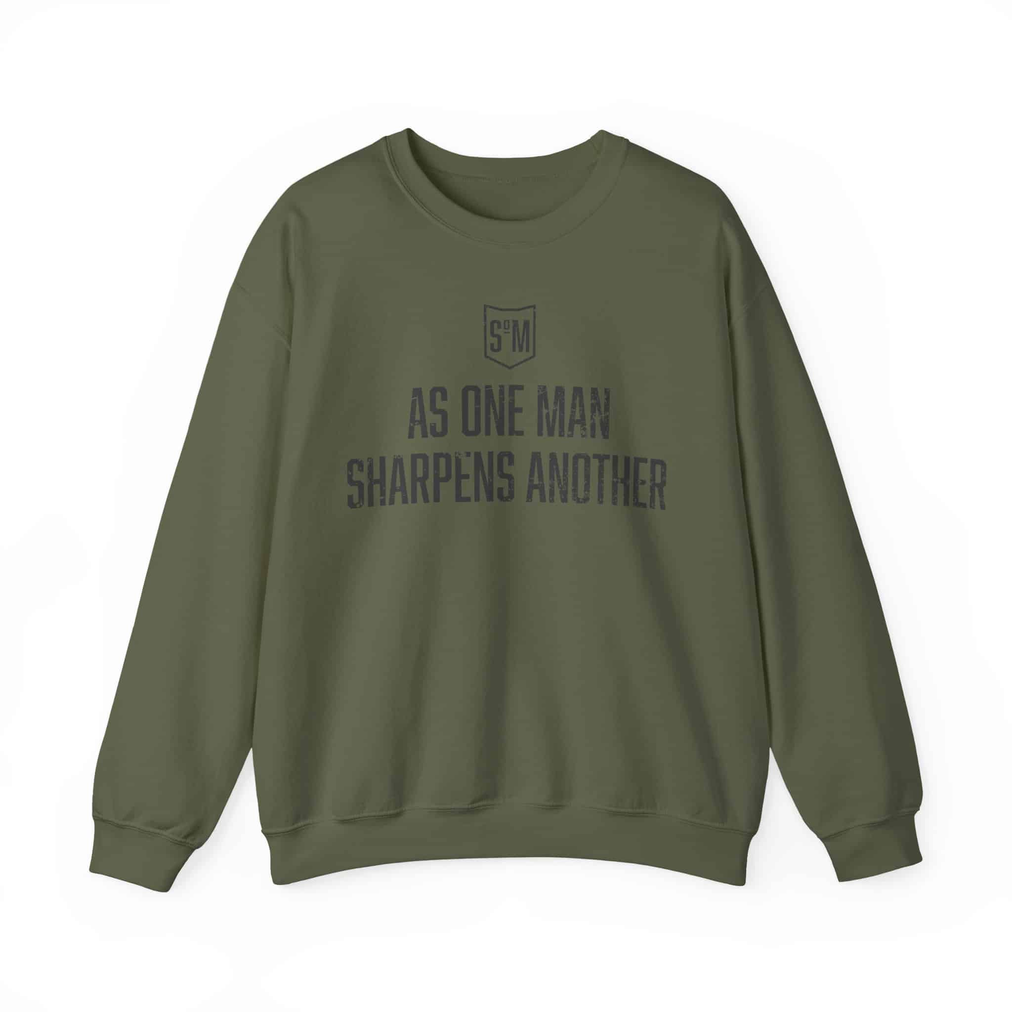 Crewneck Sweatshirt — “As One Man Sharpens Another” Minimal Christian Inspirational Crew - Image 19