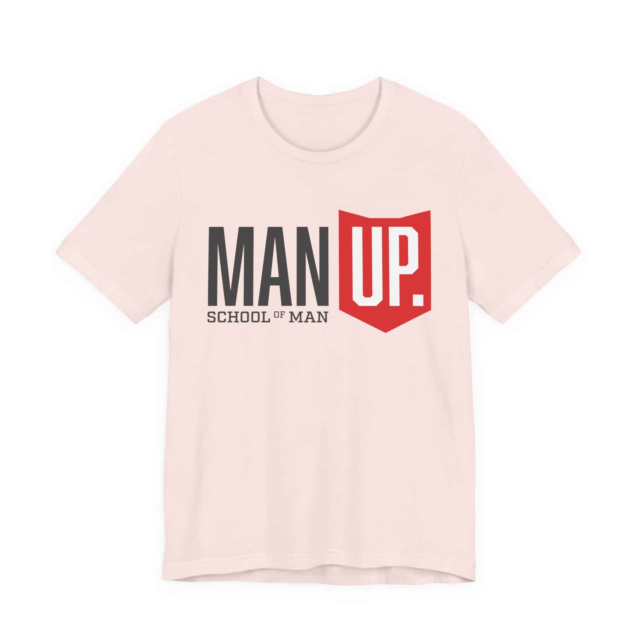 Man Up Shield logo T-Shirt | School of Man graphic tee - Image 4