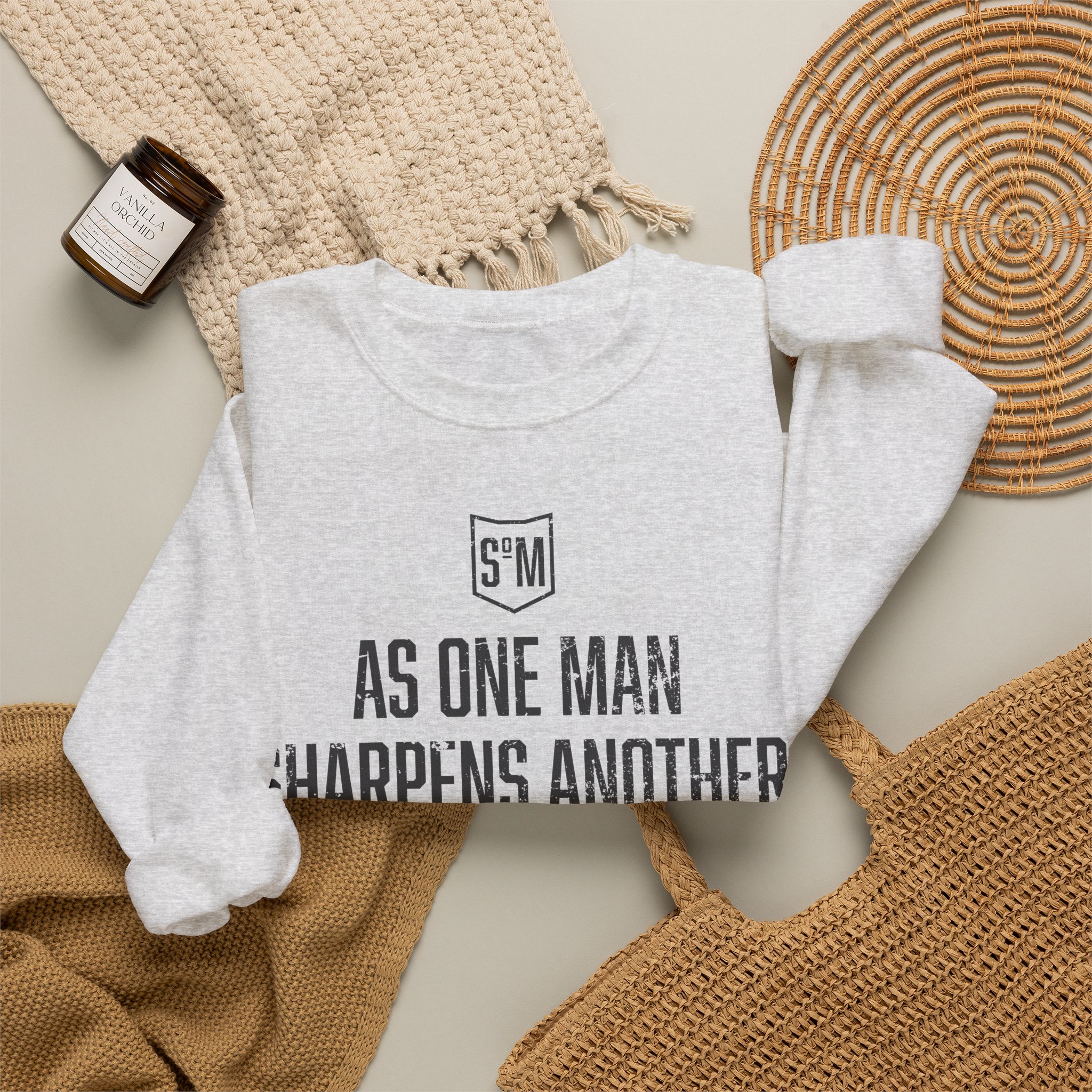 As One Man Sharpens Another Crewneck Sweatshirt - Image 10