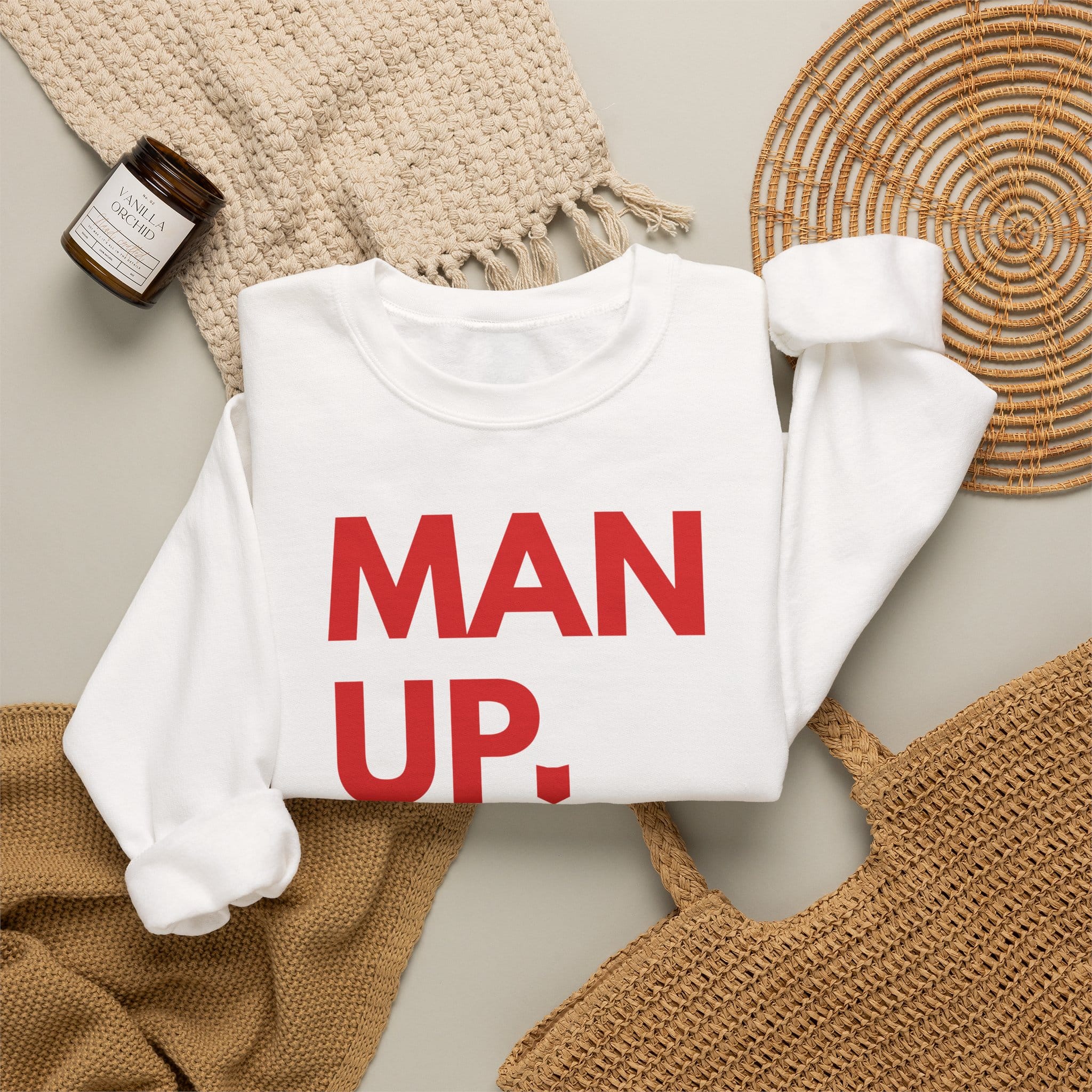 Man Up Crewneck Sweatshirt – School of Man Graphic Pullover - Image 4