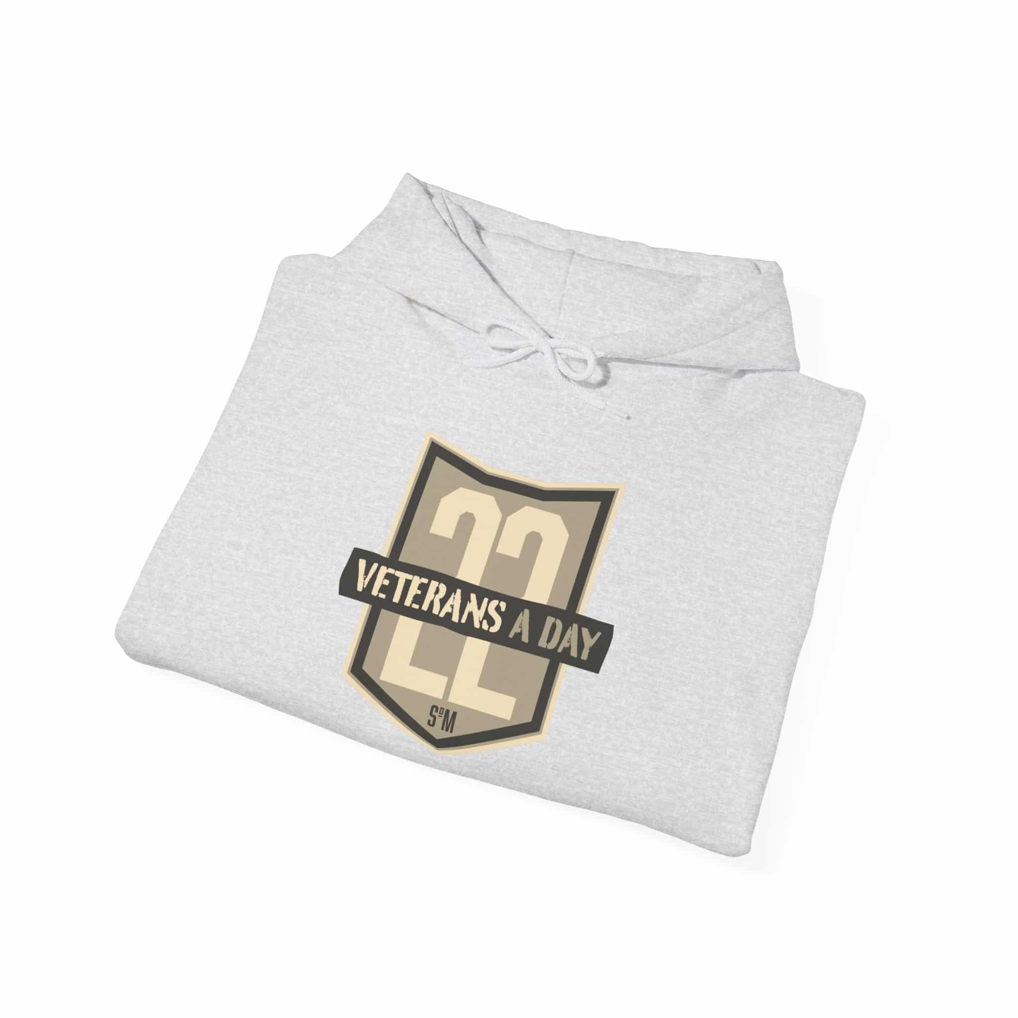 Veterans A Day Shield Hoodie — '22' Military Tribute Pullover with Inspirational Back Quote - Image 9