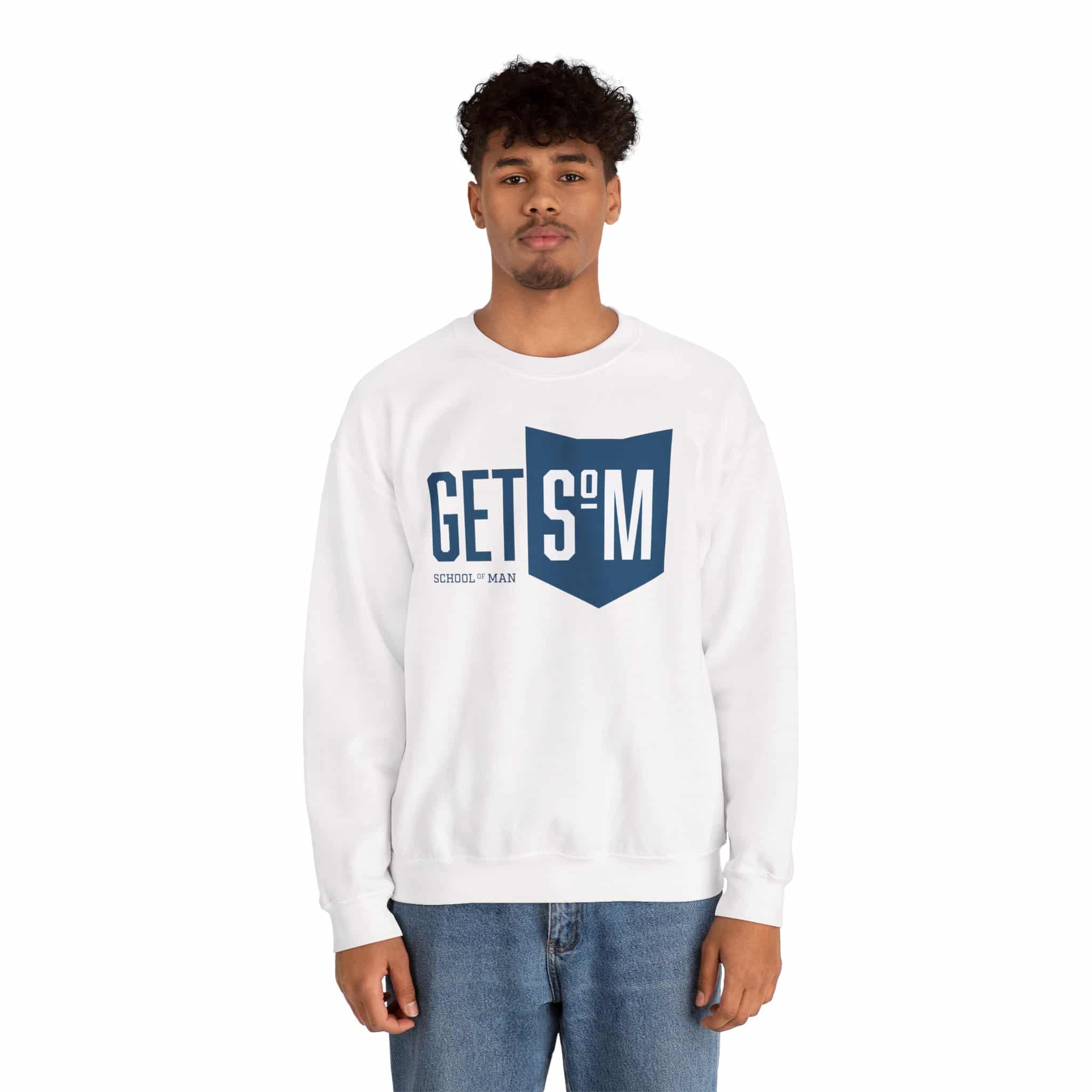 Get S&M Shield Crewneck Sweatshirt — School of Man Graphic Pullover - Image 5