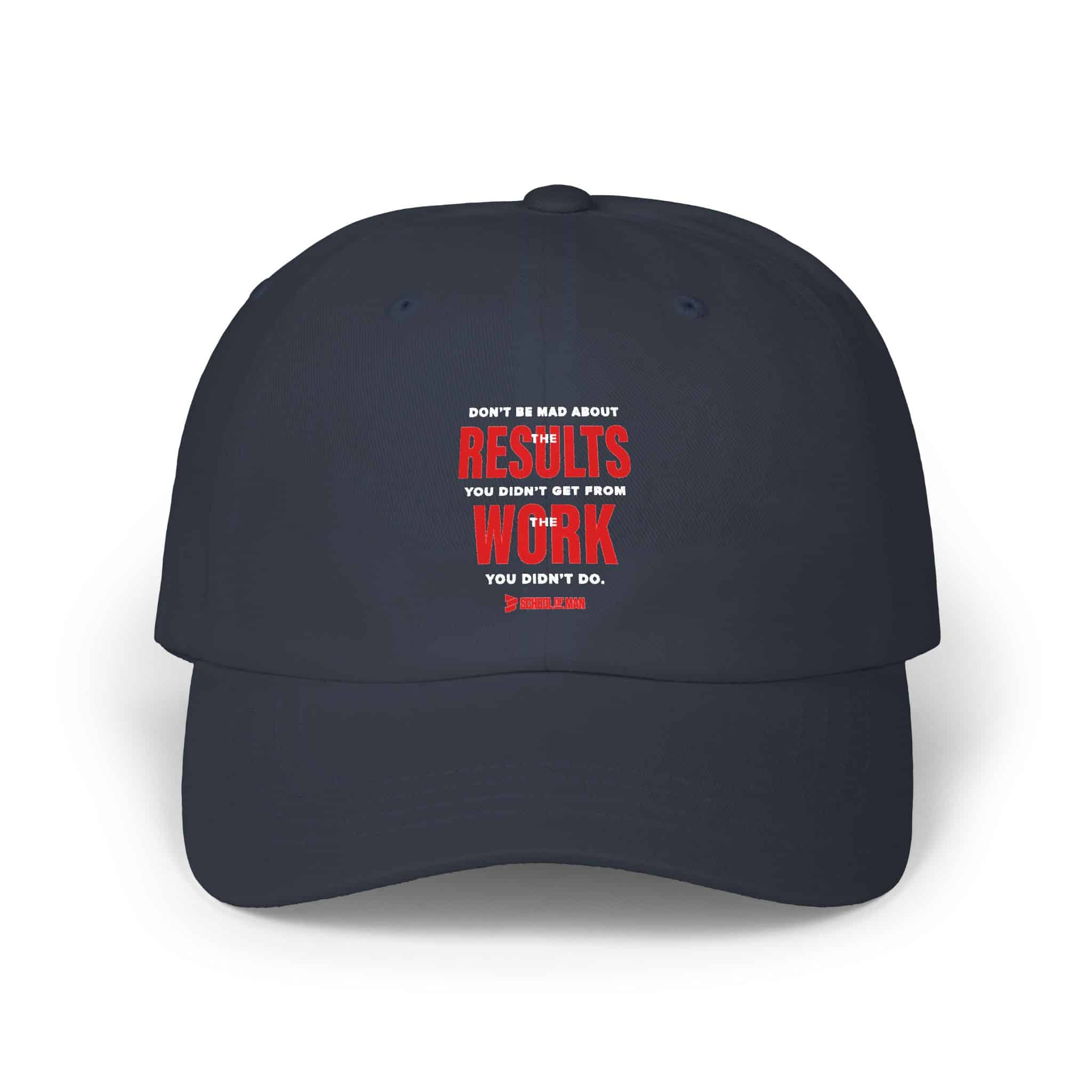 Classic Dad Cap — 'Results Don’t Come From Comfort' Motivational Dad Hat