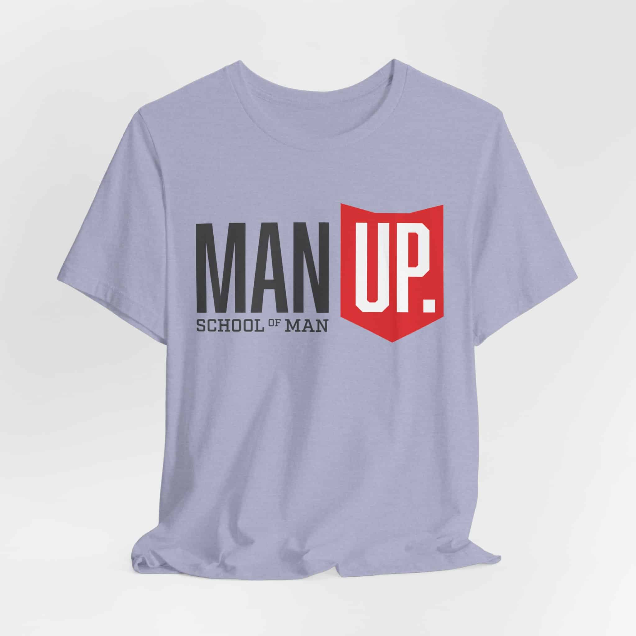 Man Up Shield logo T-Shirt | School of Man graphic tee - Image 39