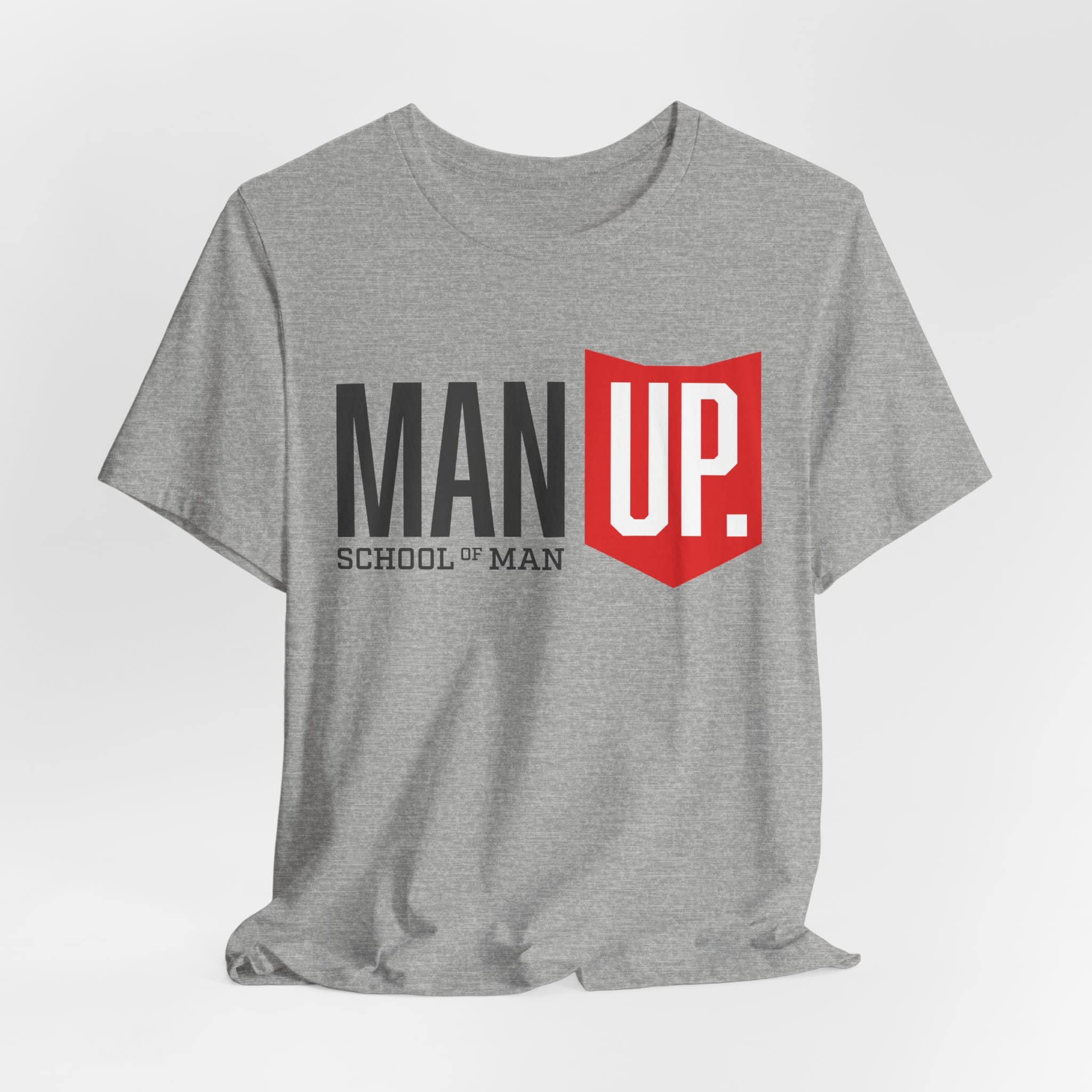 Man Up Shield logo T-Shirt | School of Man graphic tee - Image 35
