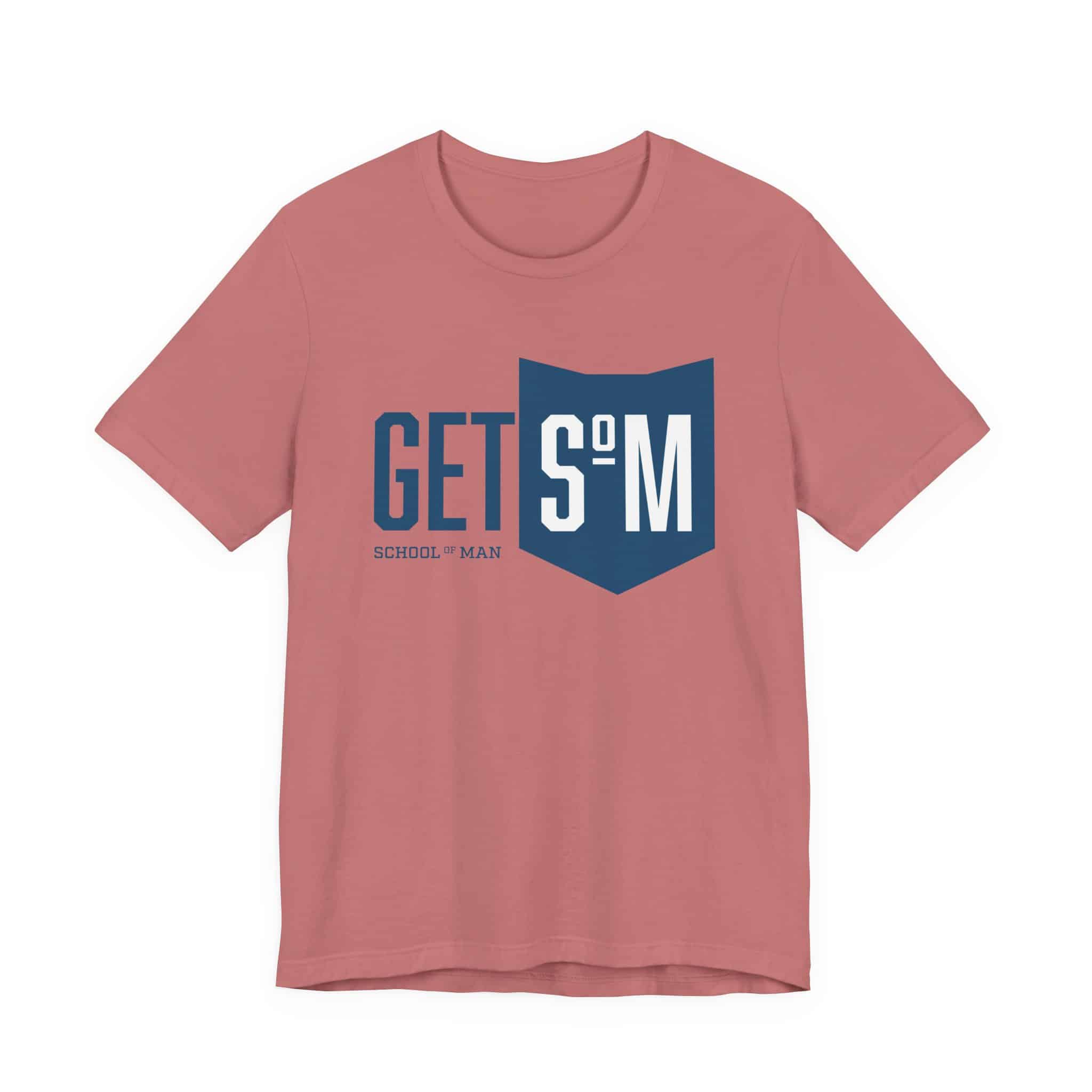 Get Some Shield logo T-Shirt | Retro Typographic School Man Tee - Image 9