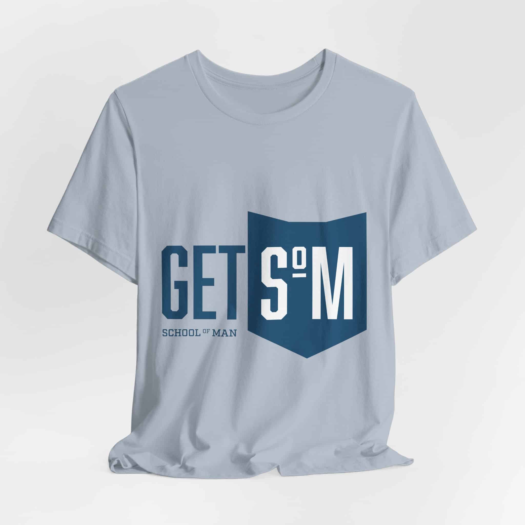Get Some Shield logo T-Shirt | Retro Typographic School Man Tee - Image 32