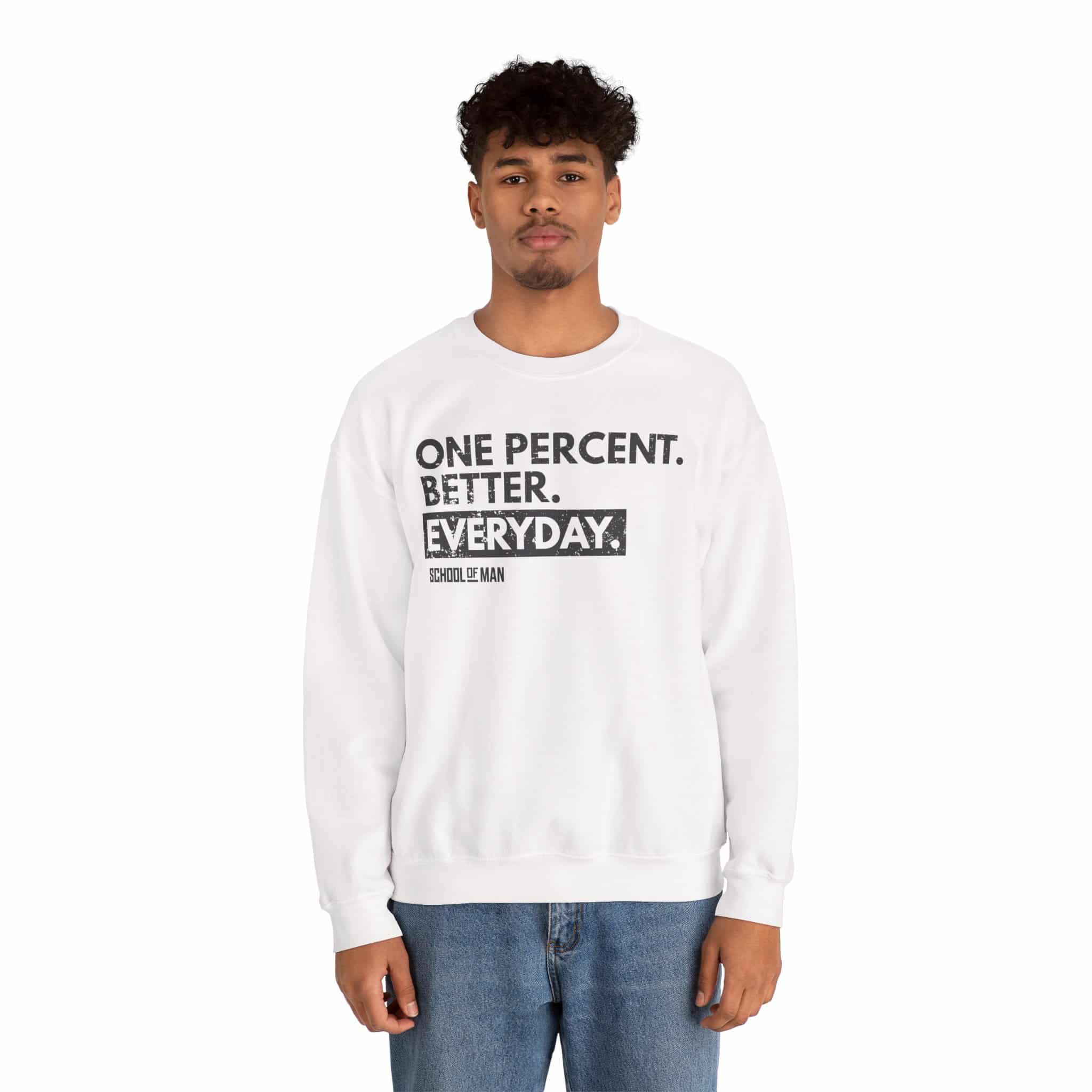 Motivational Crewneck Sweatshirt — "One Percent. Better. Everyday." - Image 6