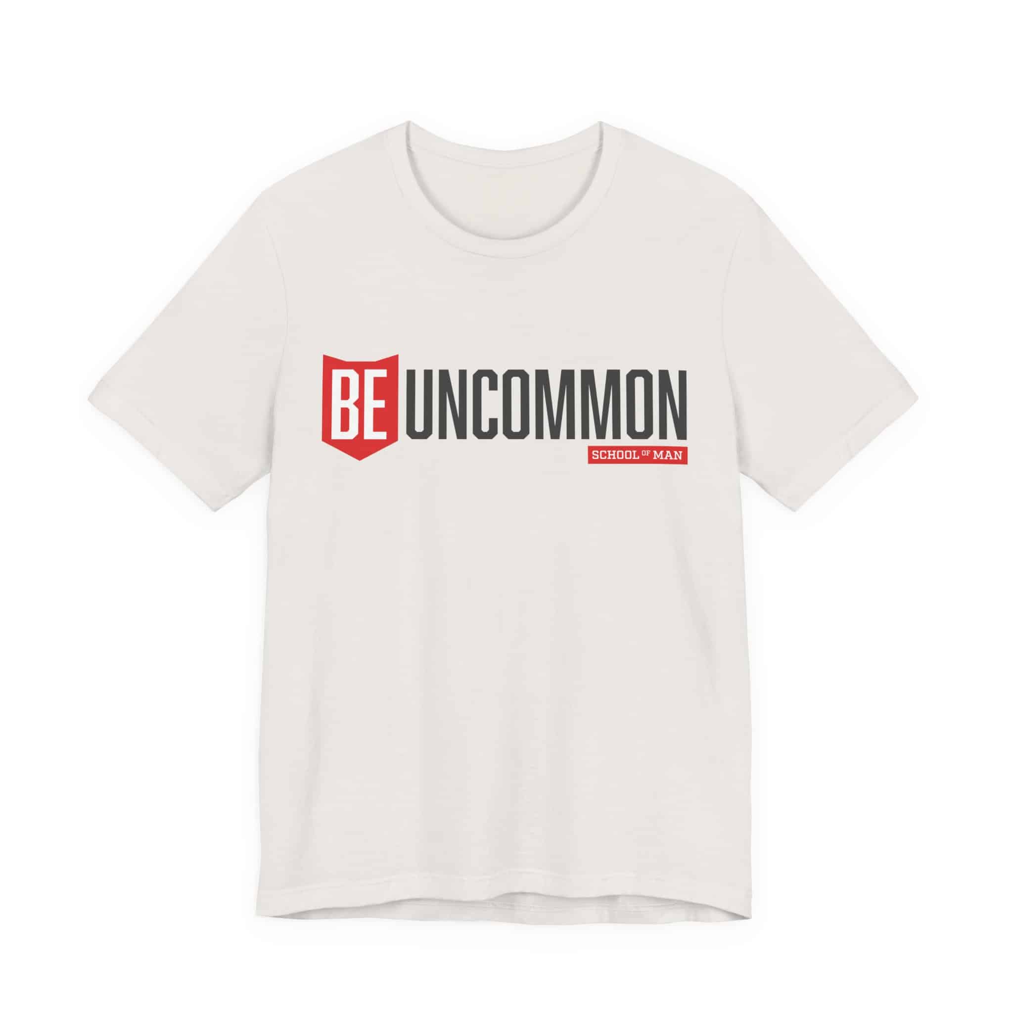 Be Uncommon graphic Tee | Motivational typography shirt, Red shield logo - Image 27